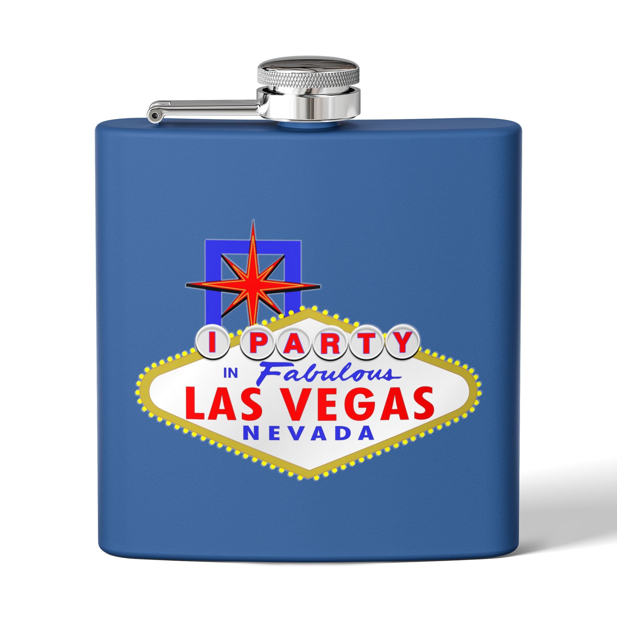 "I Party" Las Vegas Sign 6oz Flask