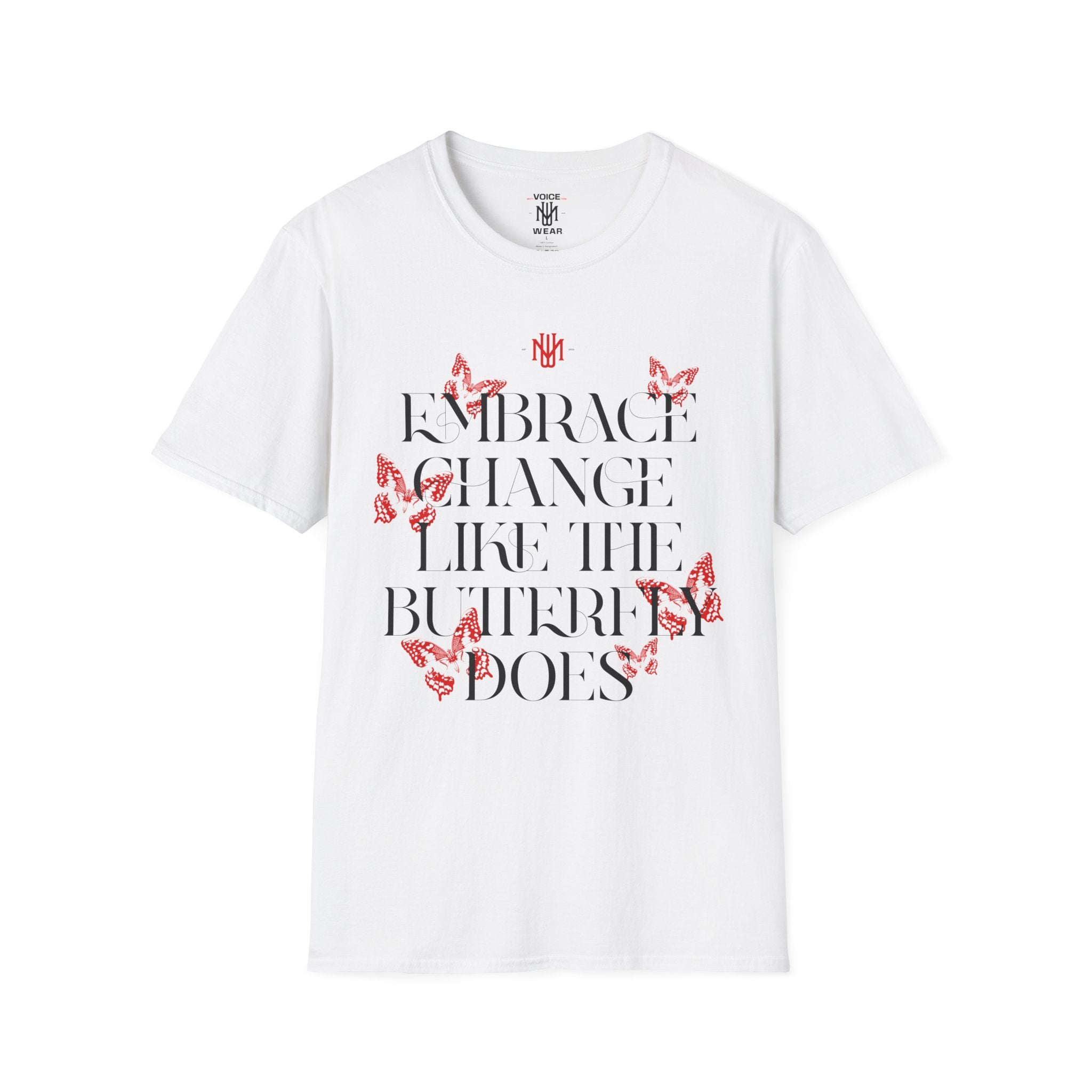 "Embrace Change" - Red - "moti-Voice-tion Wear" T-Shirt