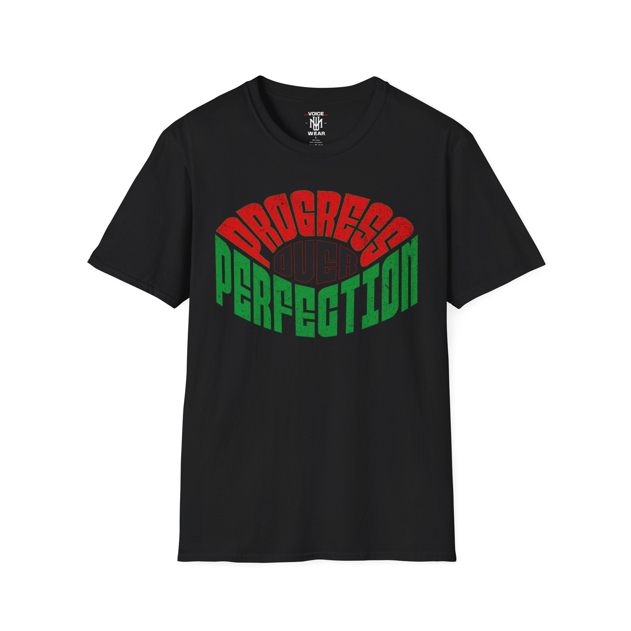 "Progress Over Perfection" - "moti-Voice-tion Wear" T-Shirt