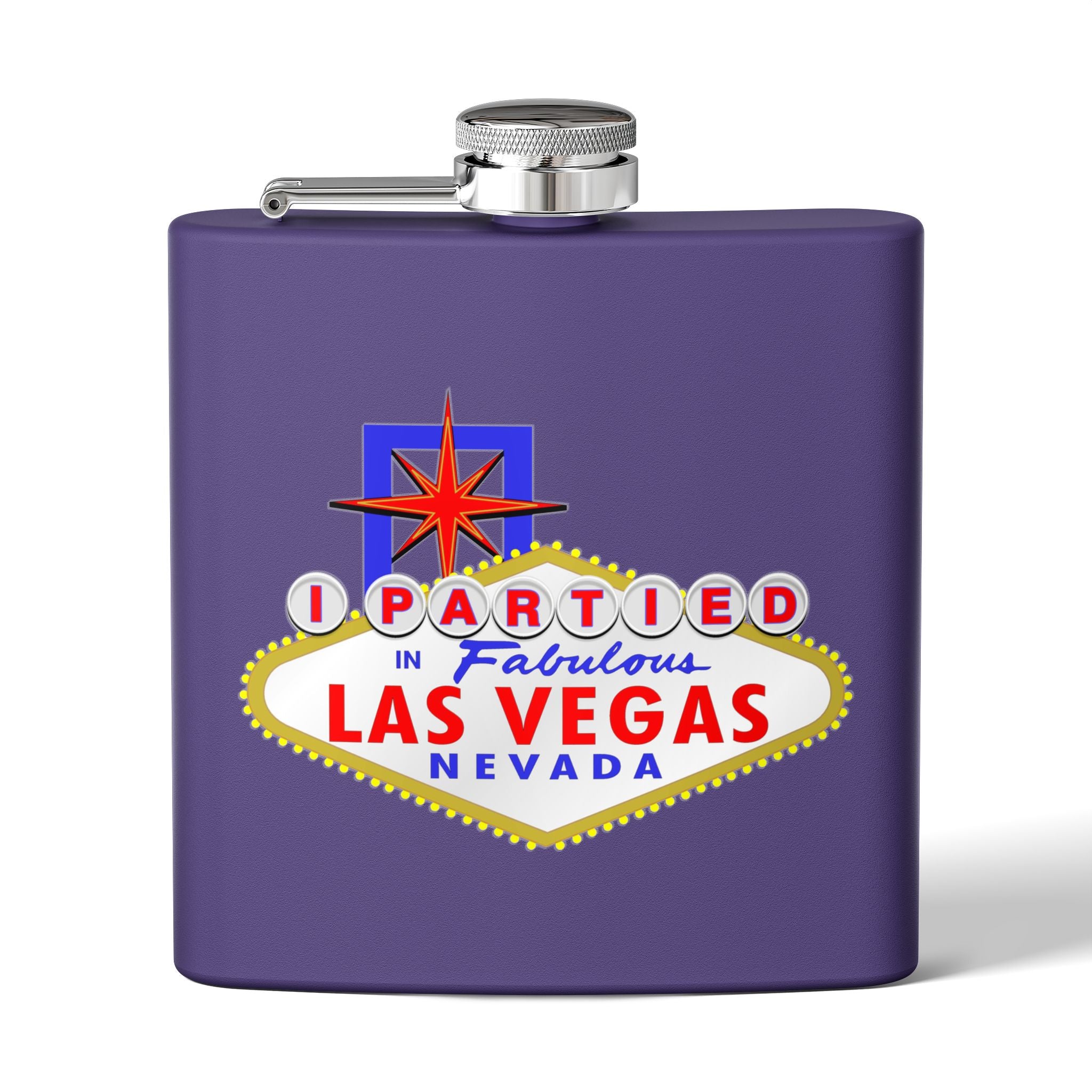 "I Partied" Las Vegas Sign 6oz Flask