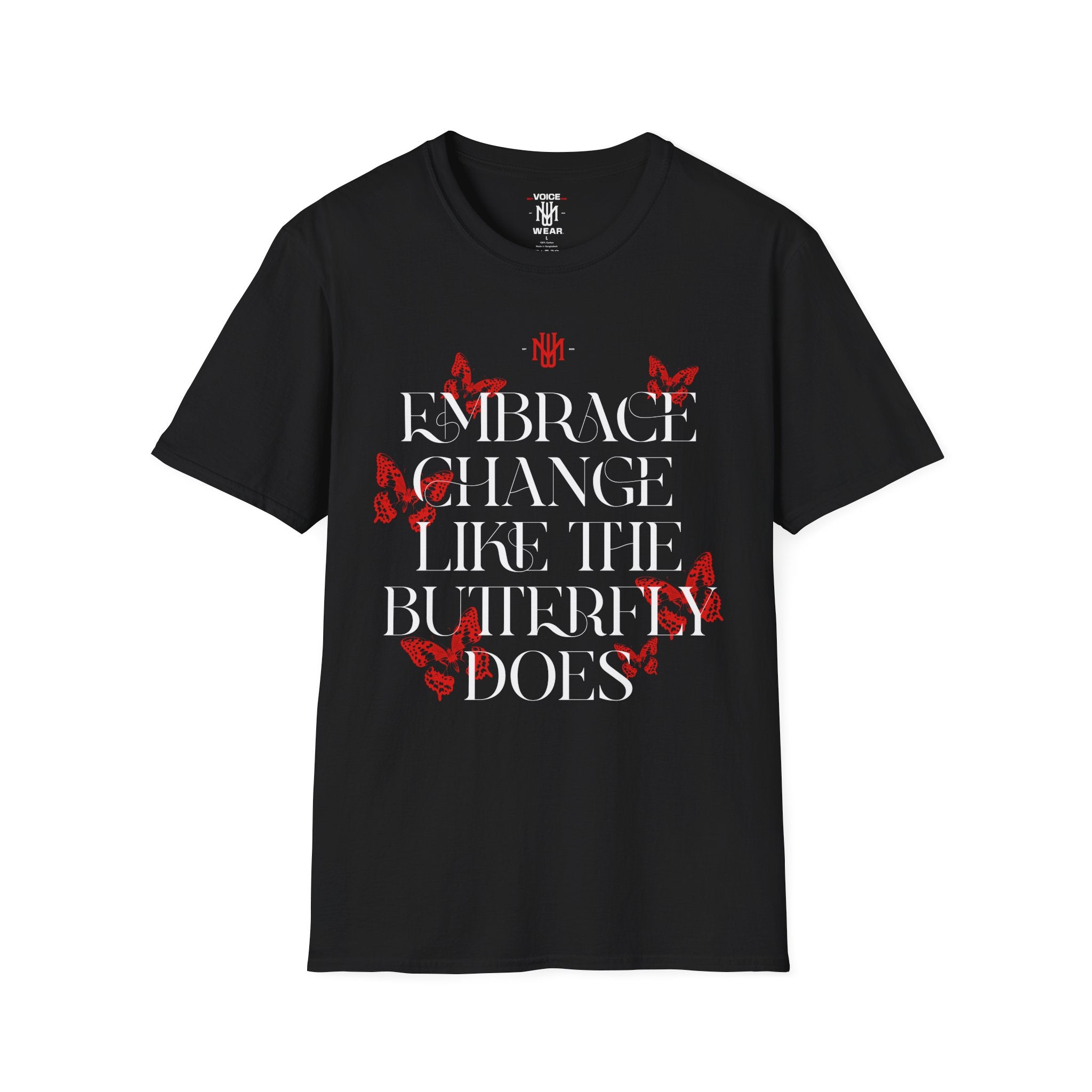 "Embrace Change" - Red - "moti-Voice-tion Wear" T-Shirt