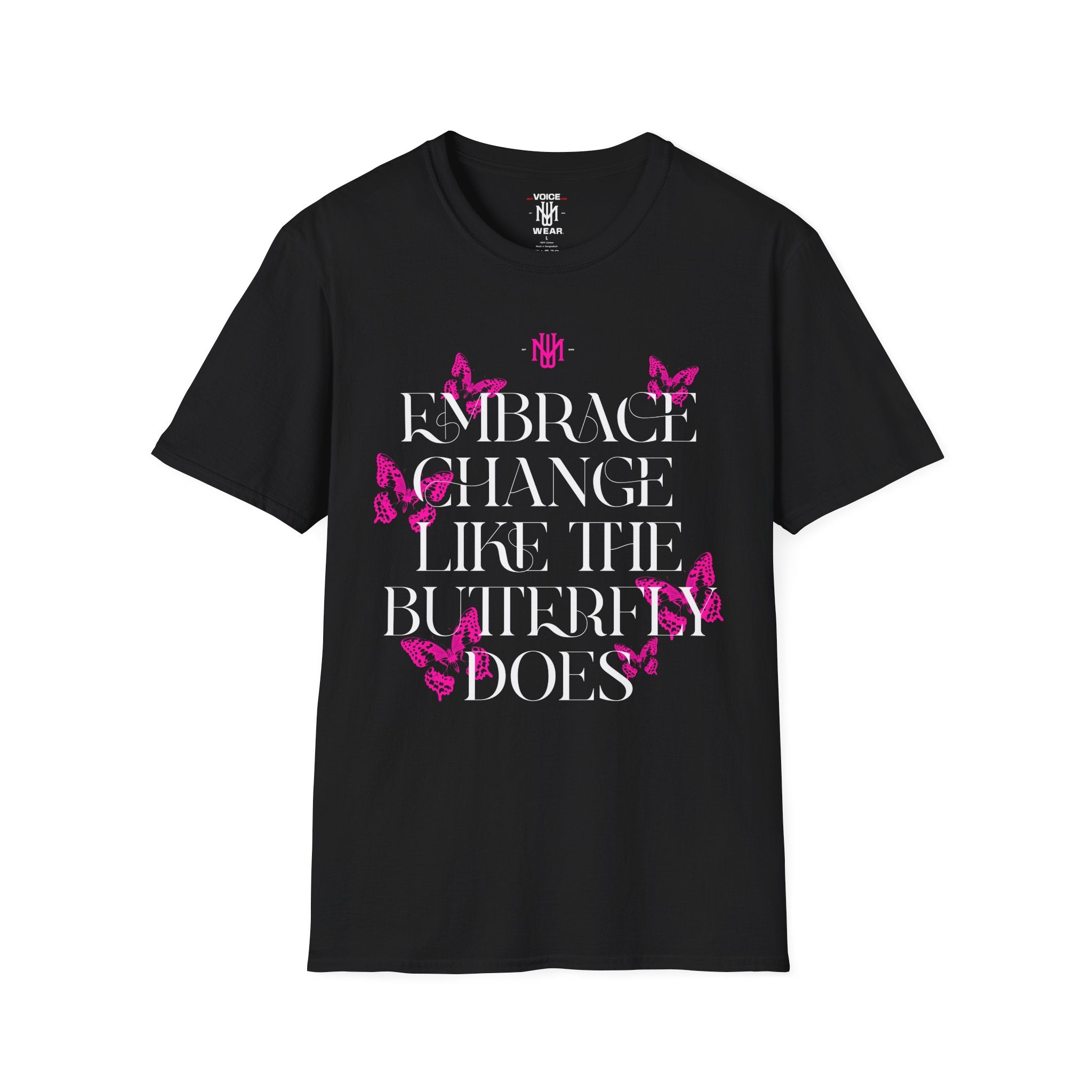 "Embrace Change" - Pink - "moti-Voice-tion Wear" T-Shirt