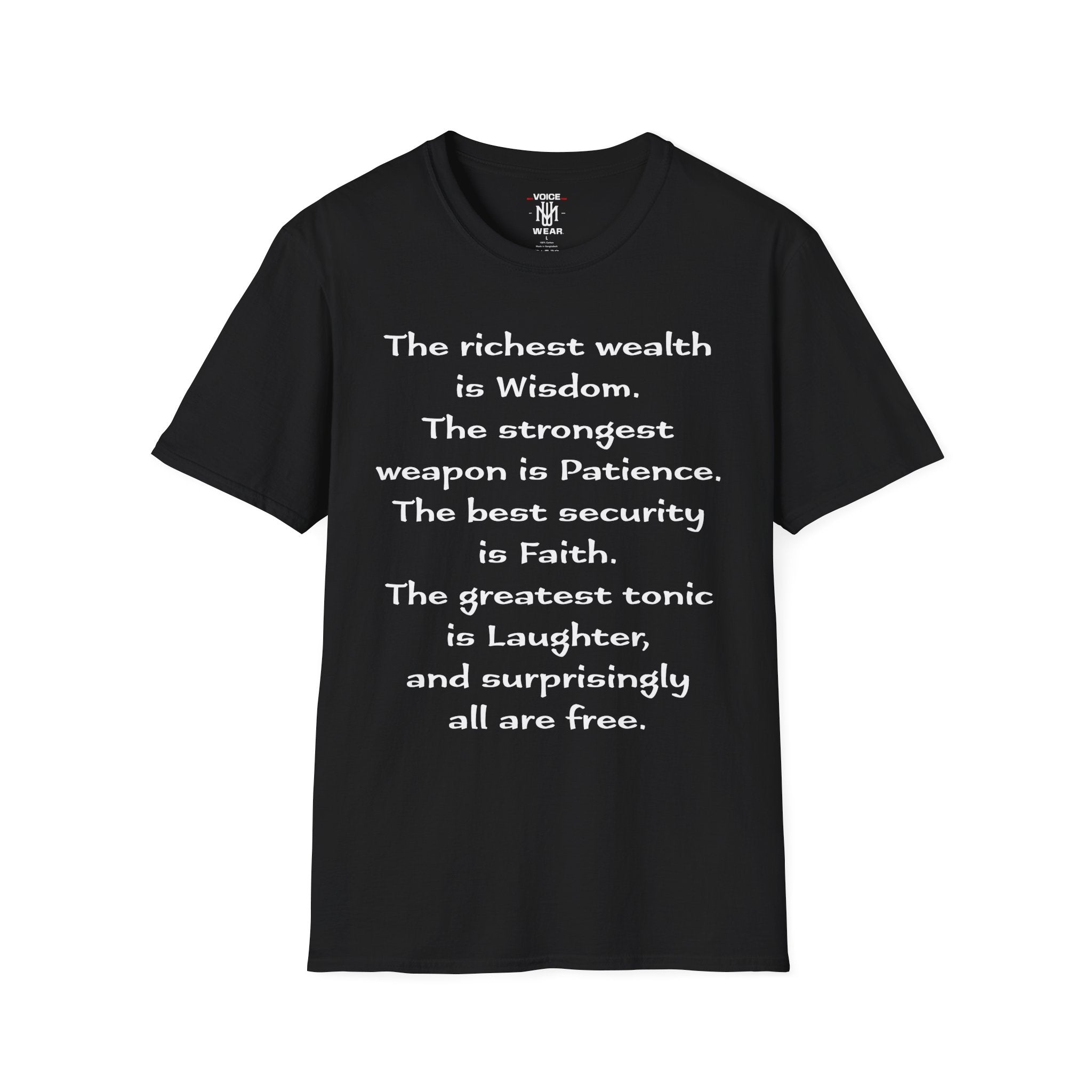 "Intangible Qualities" Quote - "moti-Voice-tion Wear" T-Shirt