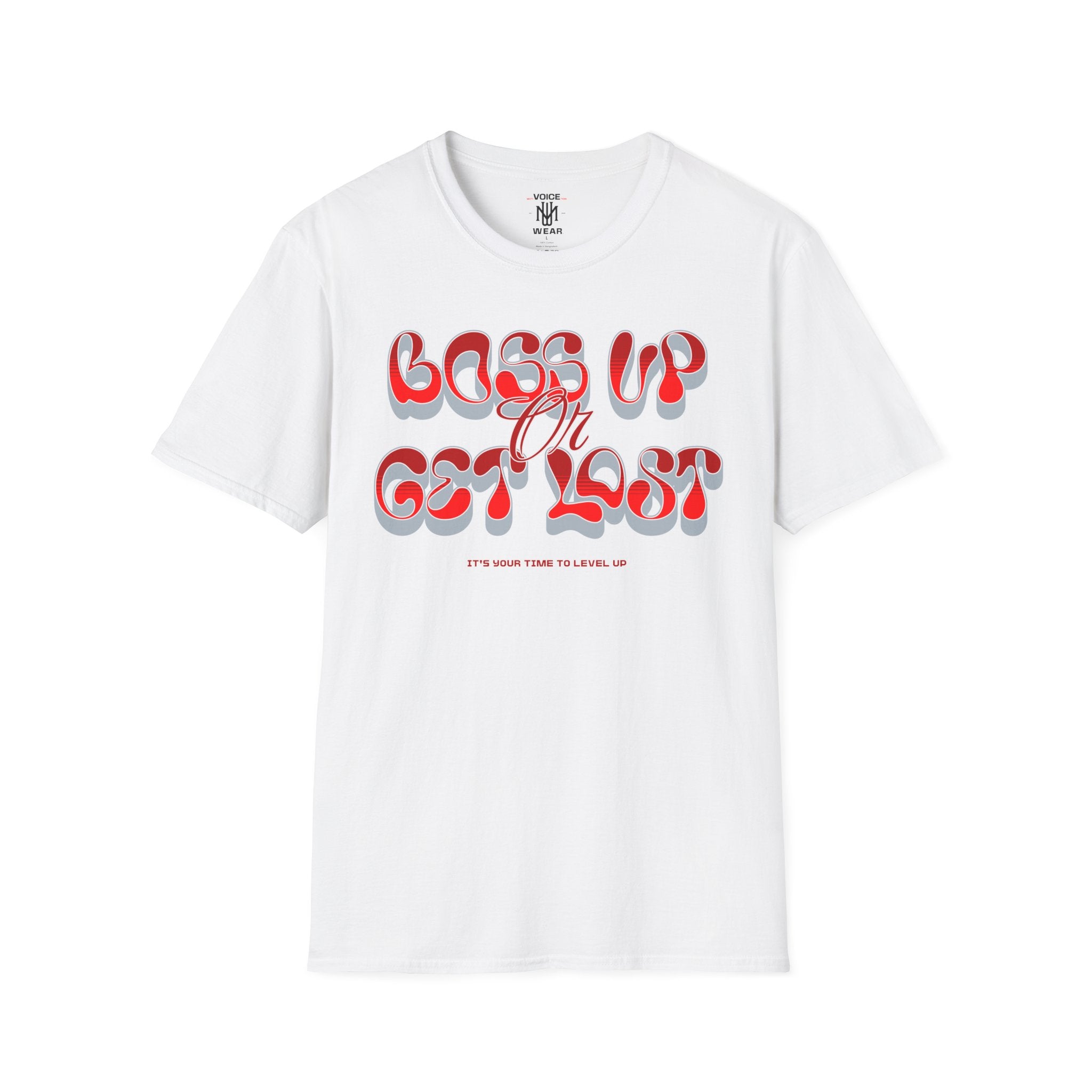 "Boss Up Or Get Lost - Red" - "moti-Voice-tion Wear" T-Shirt