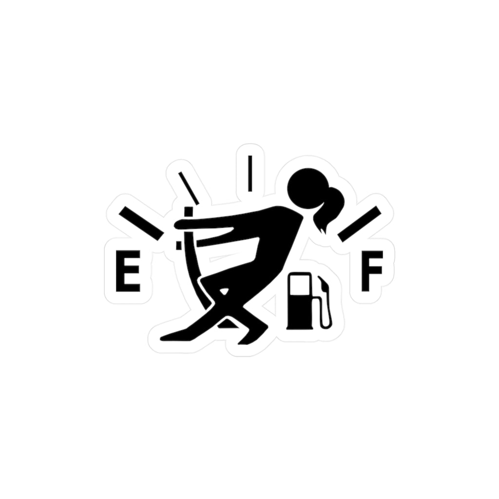 Female Gas Hand Vinyl Decal