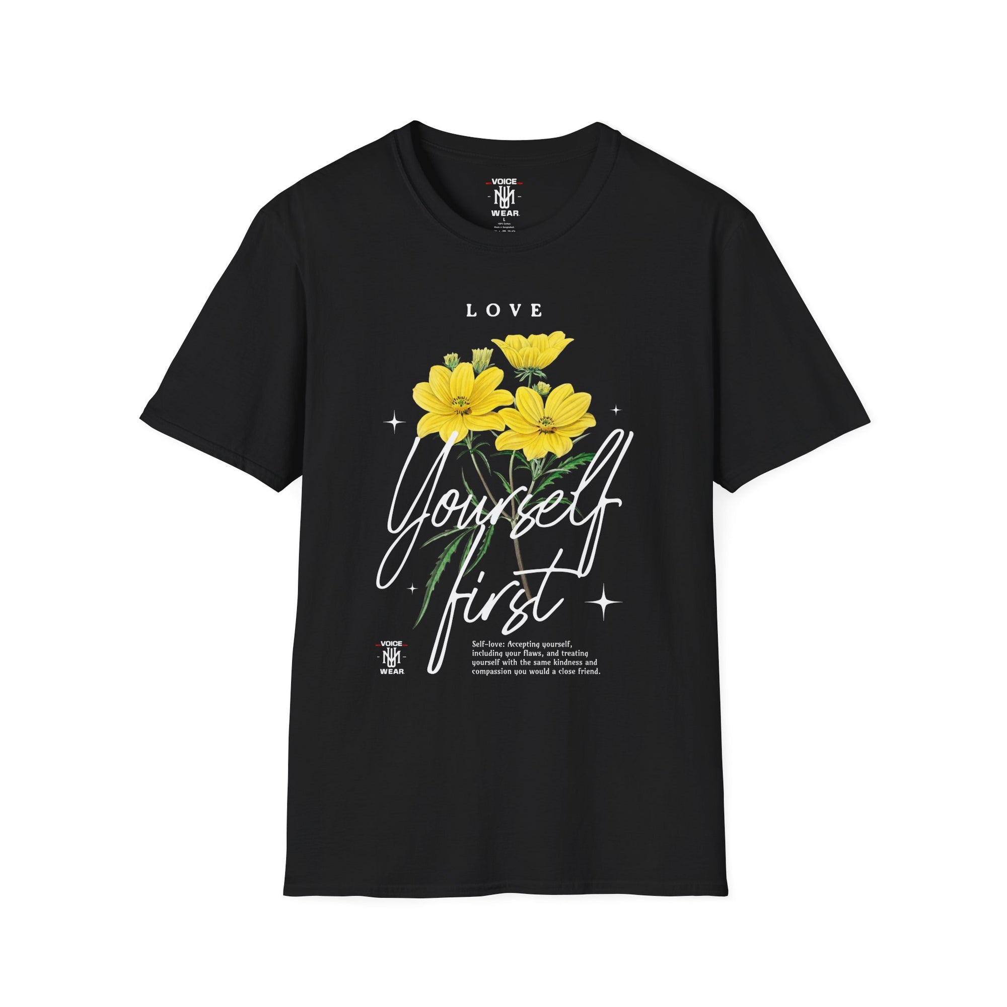 "Love Yourself First" - "moti-Voice-tion Wear" T-Shirt