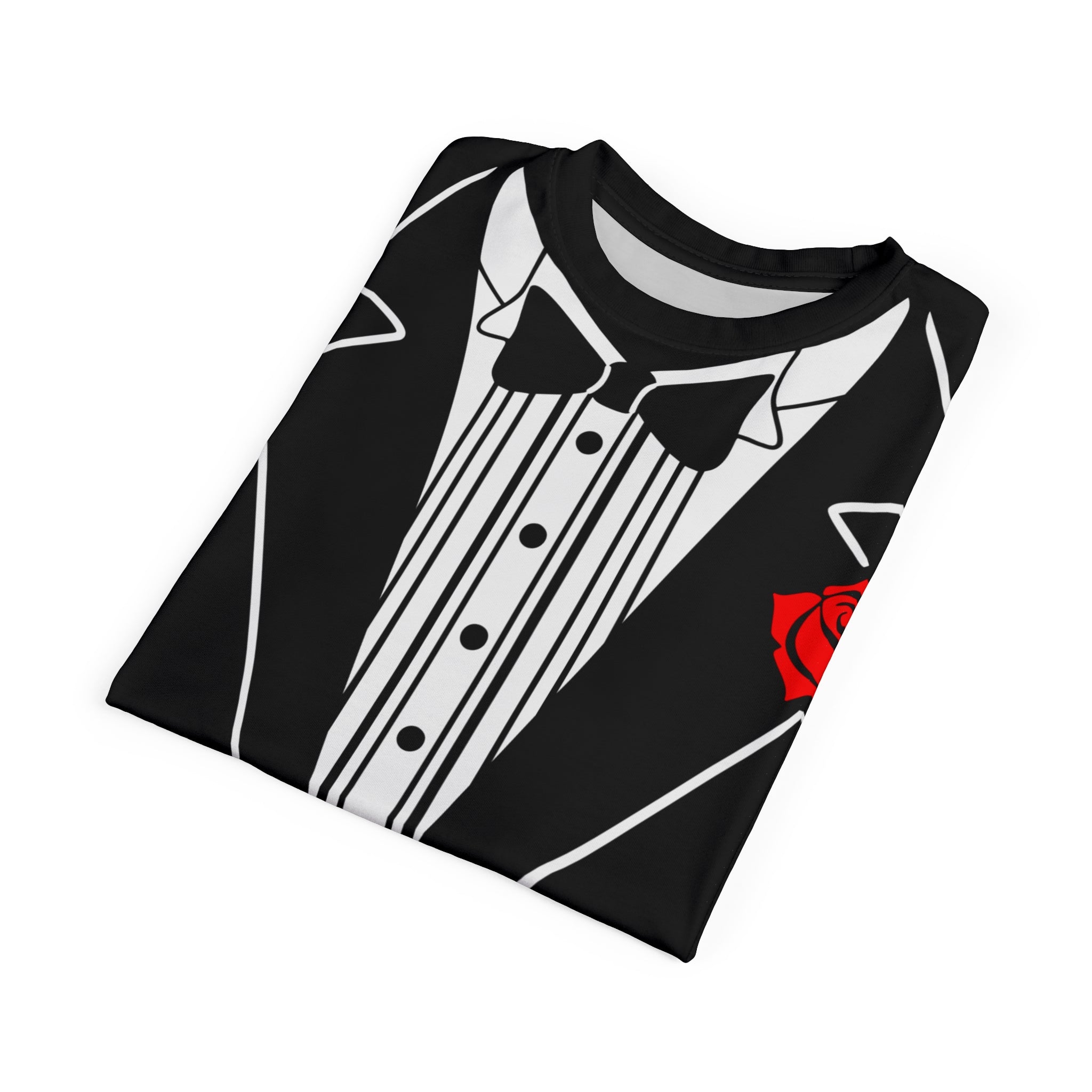 "All-Over Print" Black Tux T-Shirt - #153