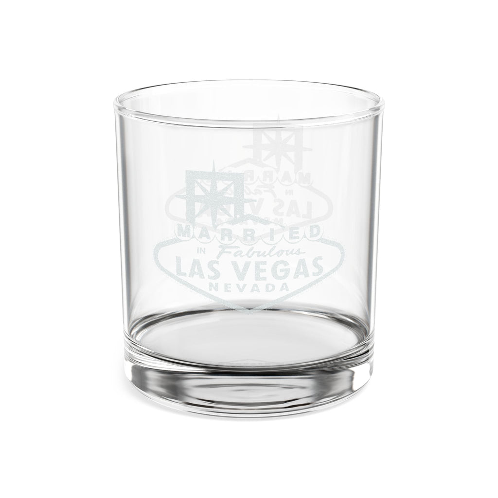 Engraved - Married - 10.5 oz Whiskey Rocks Glass