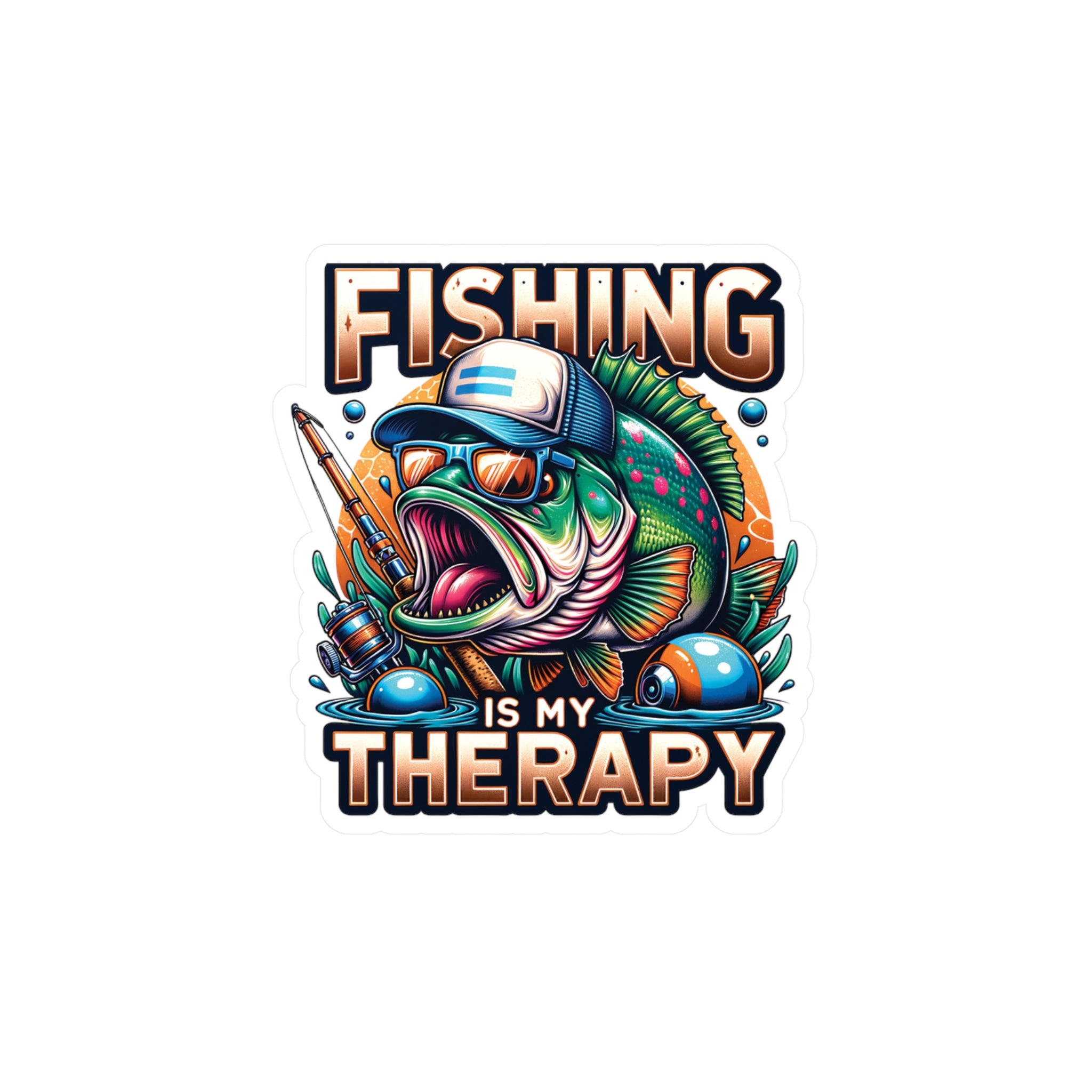 Fishing Is My Therapy Vinyl Decal