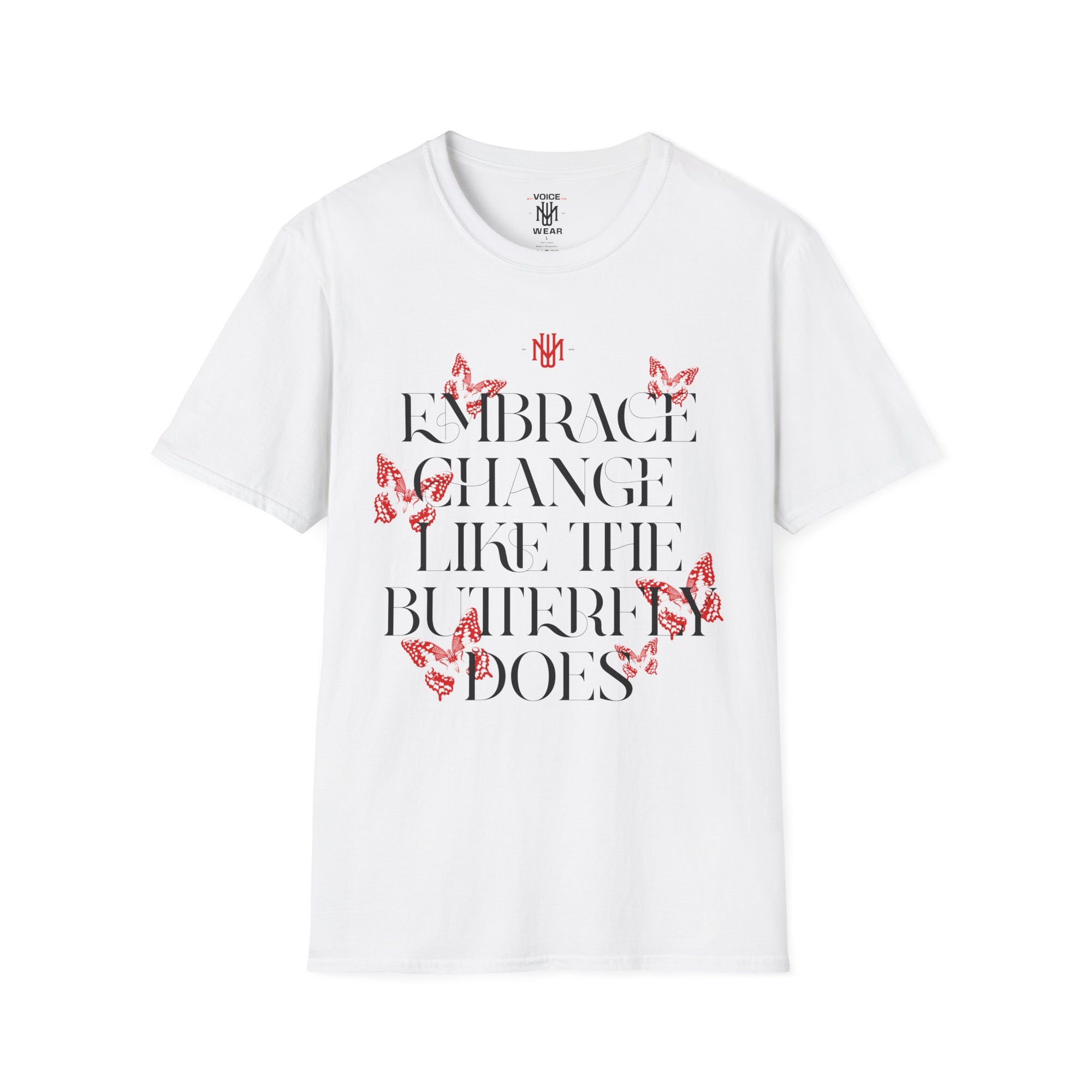 "Embrace Change" - Red - "moti-Voice-tion Wear" T-Shirt
