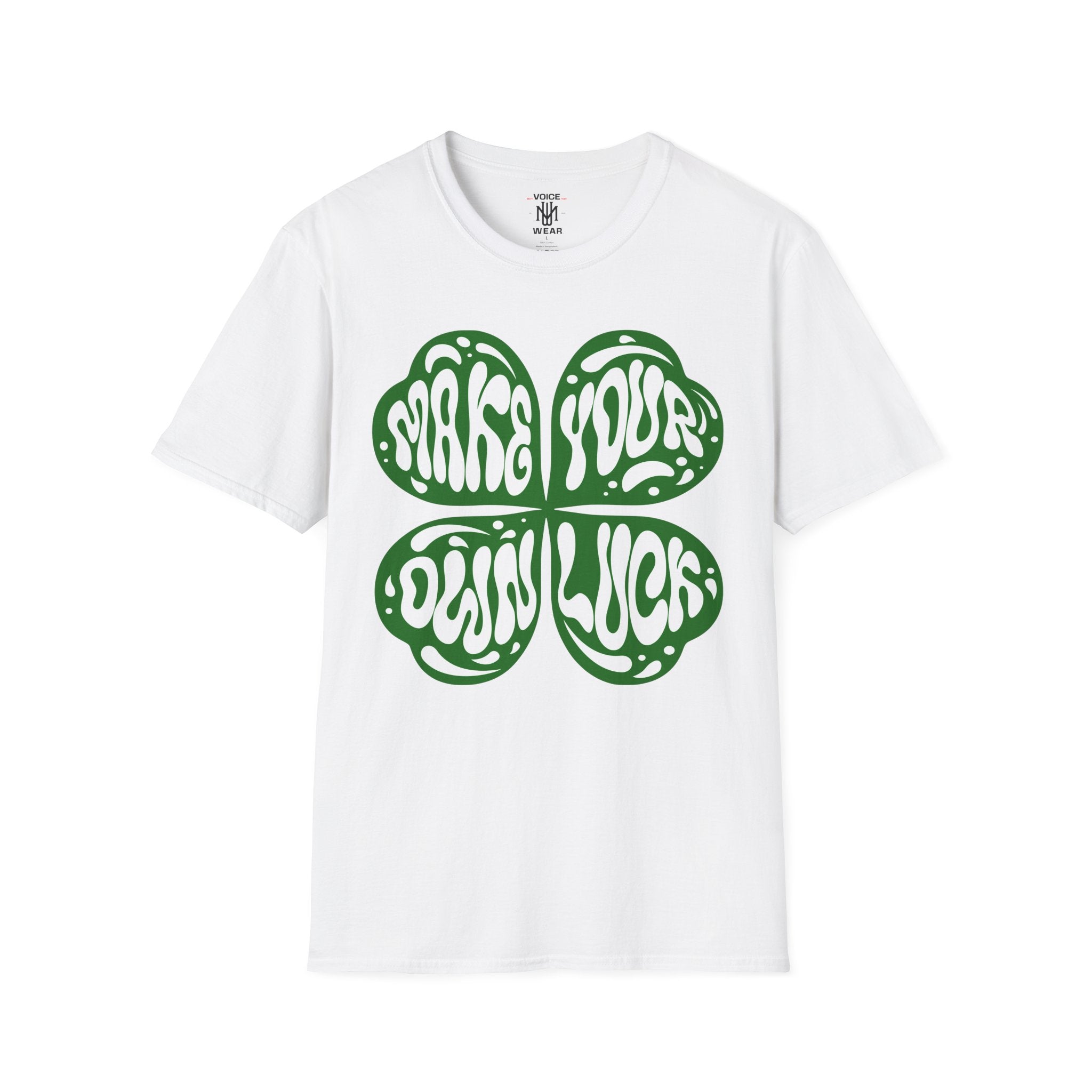 "Make Your Own Luck - White" - "moti-Voice-tion Wear" T-Shirt