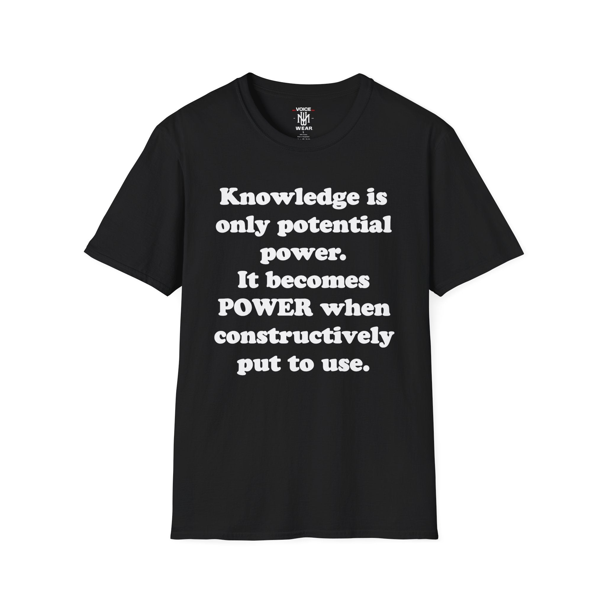"Knowledge" - "moti-Voice-tion Wear" T-Shirt