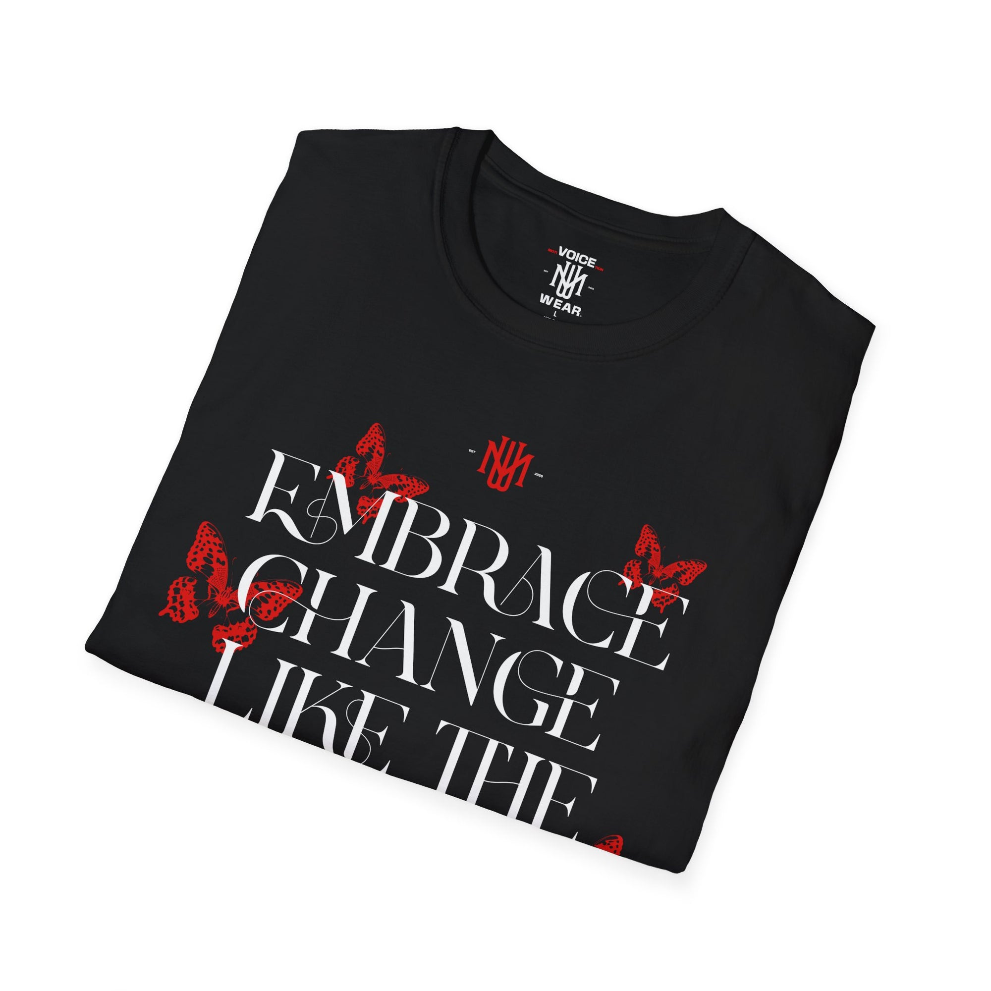 "Embrace Change" - Red - "moti-Voice-tion Wear" T-Shirt