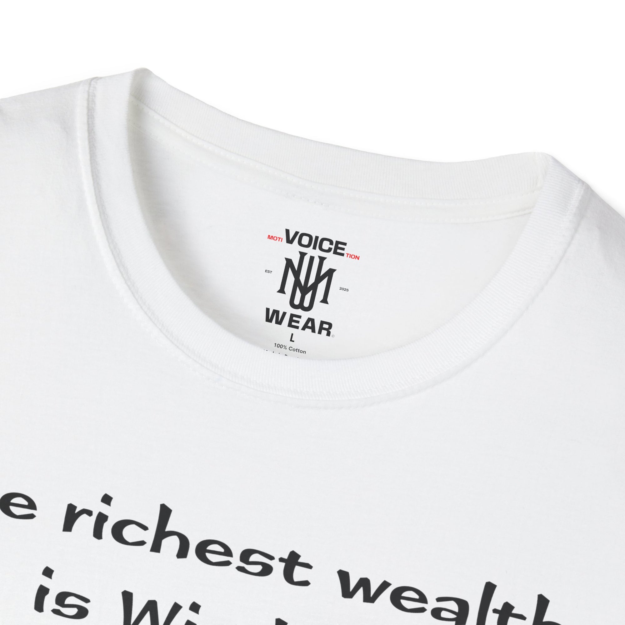 "Intangible Qualities" Quote - "moti-Voice-tion Wear" T-Shirt