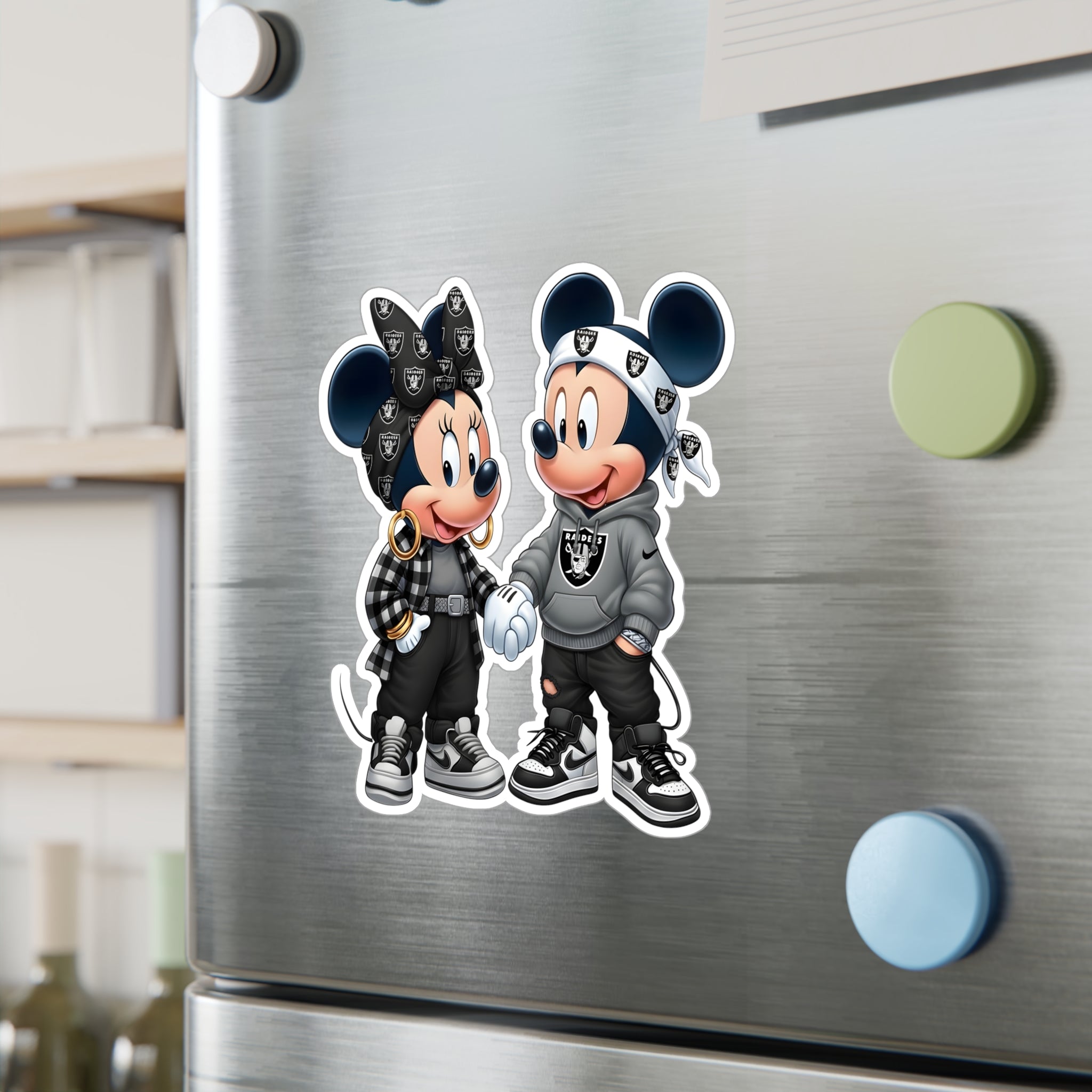 Minnie & Mickey Mouse - Raiders Vinyl Decal
