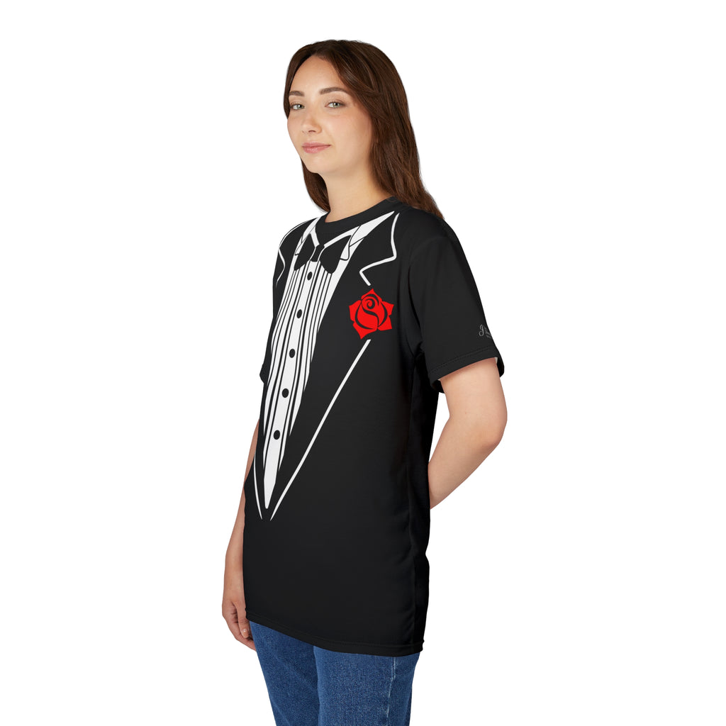 "All-Over Print" Black Tux T-Shirt - #153