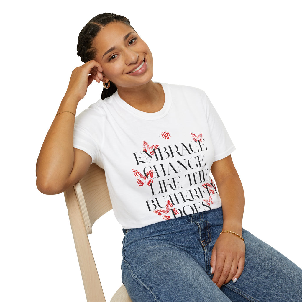 "Embrace Change" - Red - "moti-Voice-tion Wear" T-Shirt