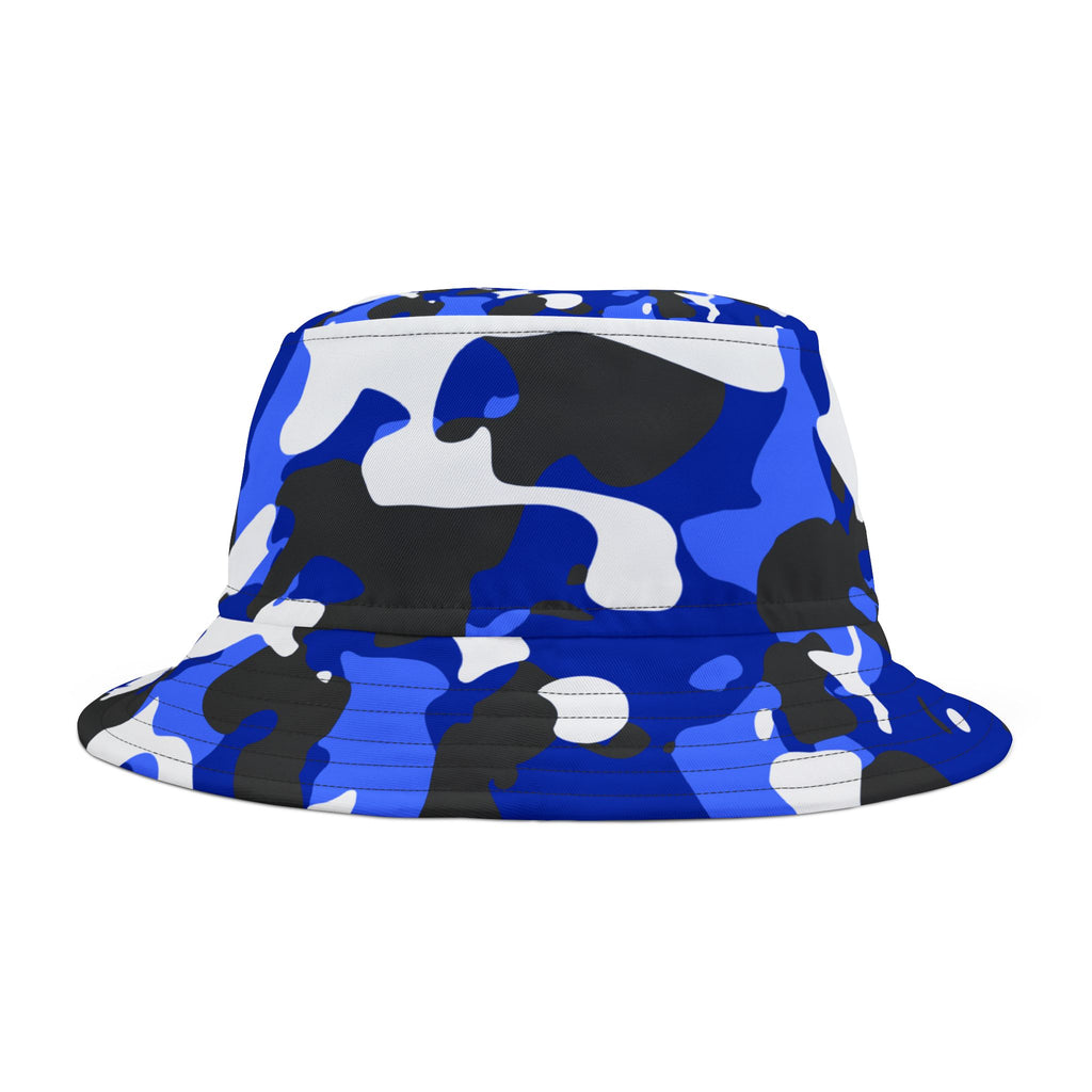 “All-Over Print” Blue Camo Bucket Hat