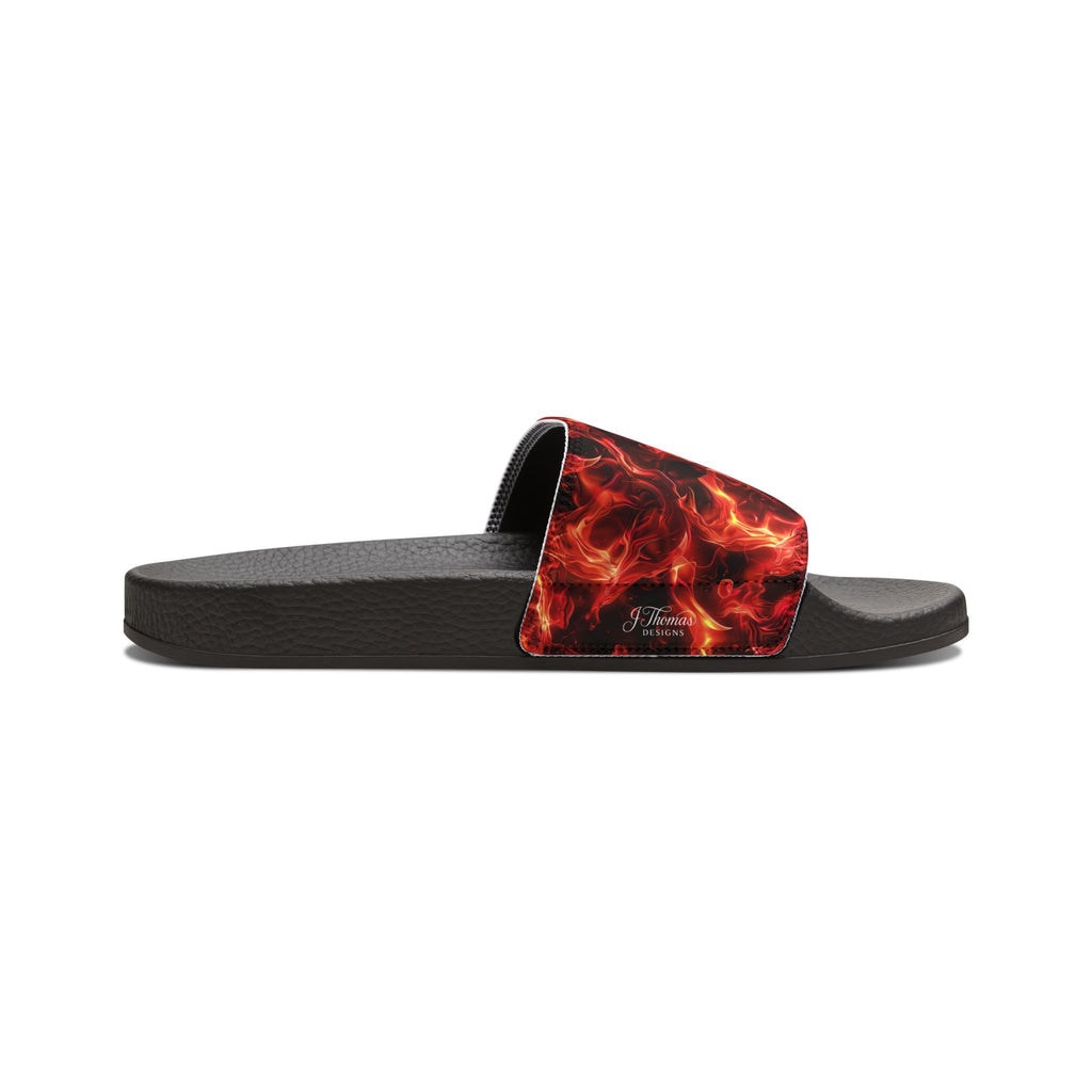 "All-Over Print" Red Flame Men's Removable-Strap Sandals