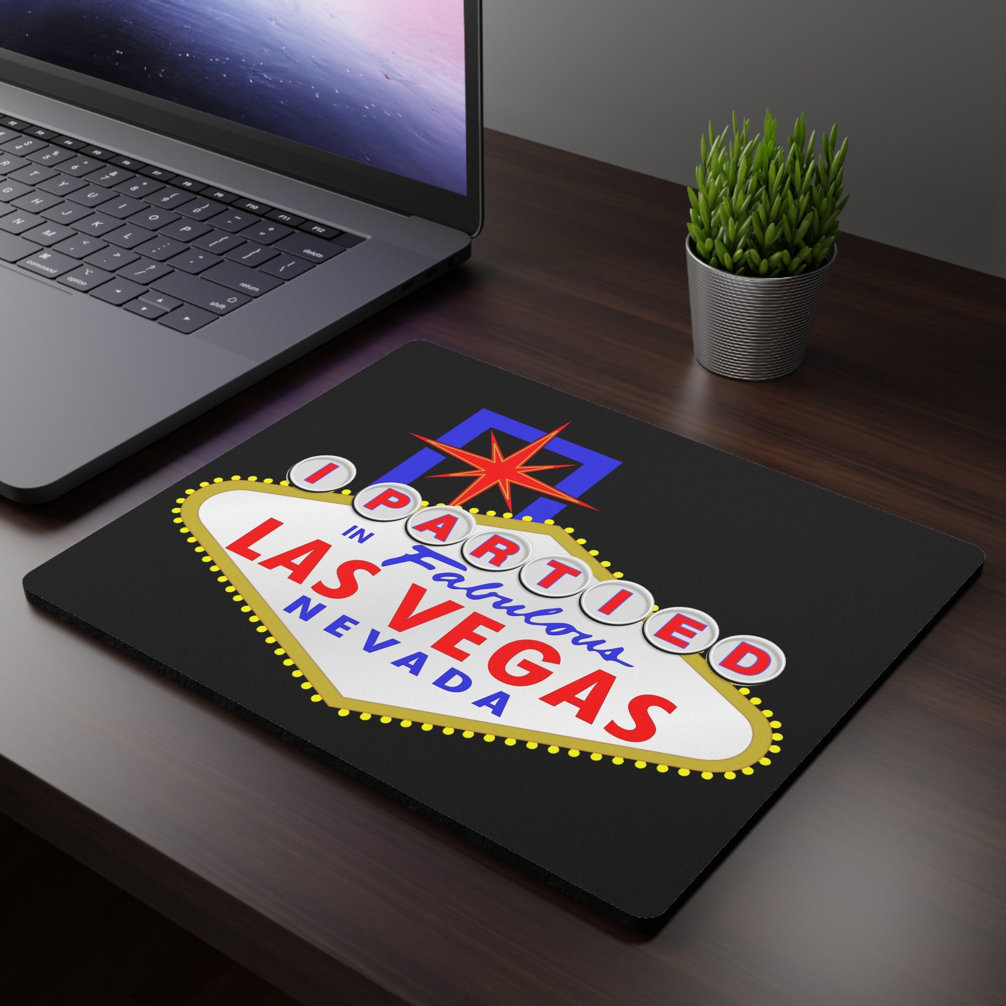 I Partied - "Las Vegas Sign" Mouse Pad