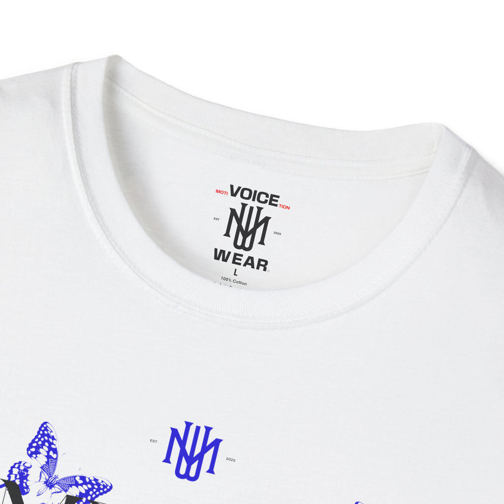 "Embrace Change" - Blue - "moti-Voice-tion Wear" T-Shirt