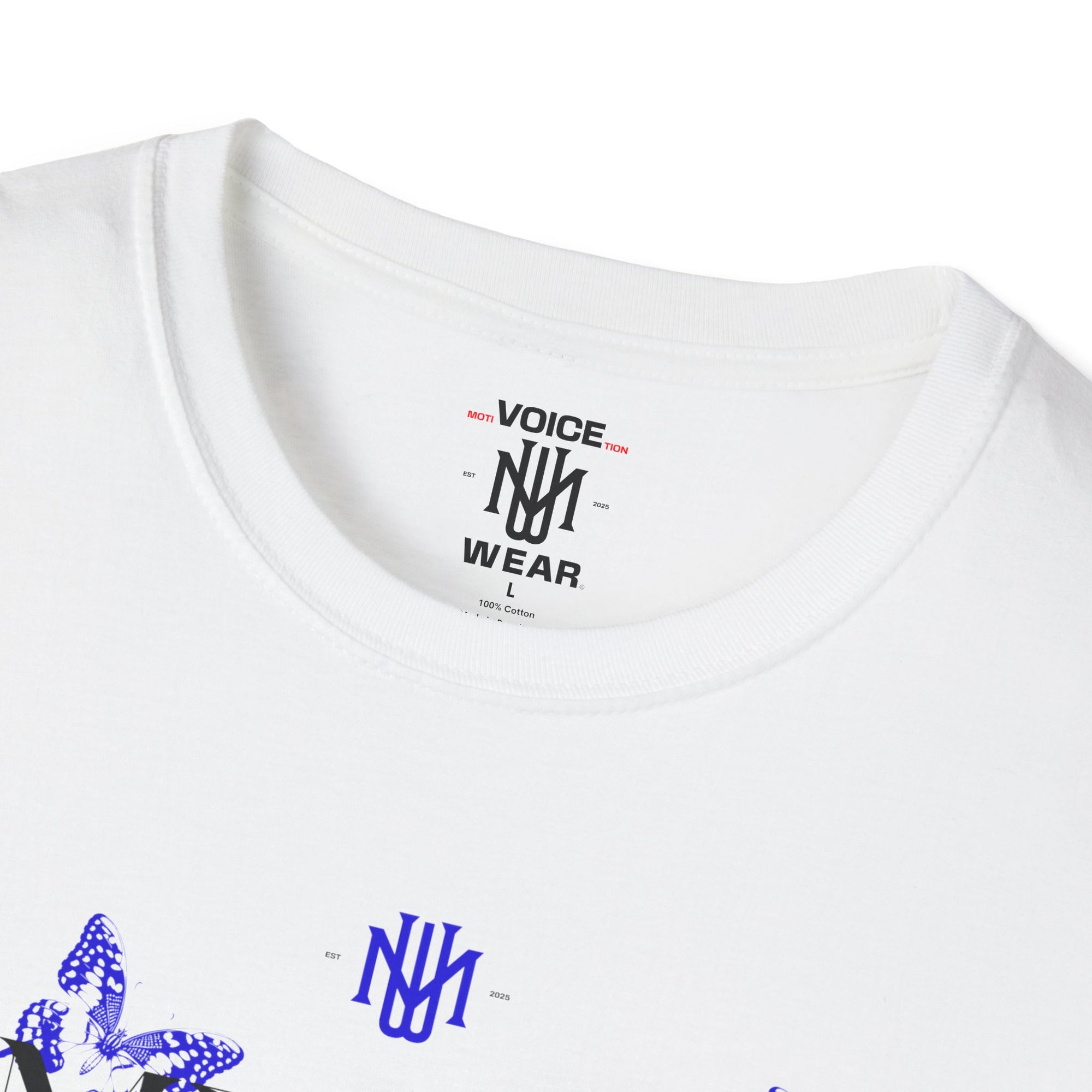 "Embrace Change" - Blue - "moti-Voice-tion Wear" T-Shirt