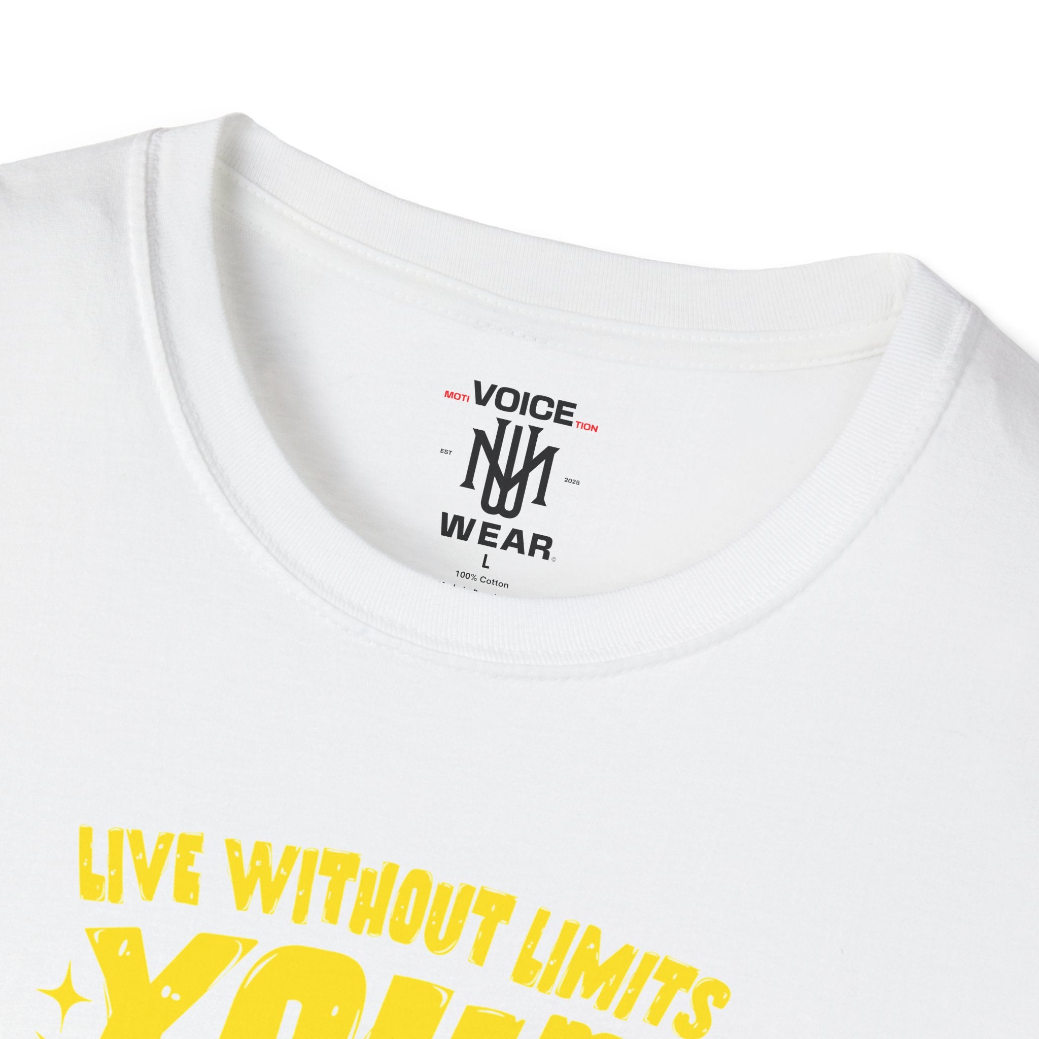 "Live Without Limits" - "moti-Voice-tion Wear" T-Shirt