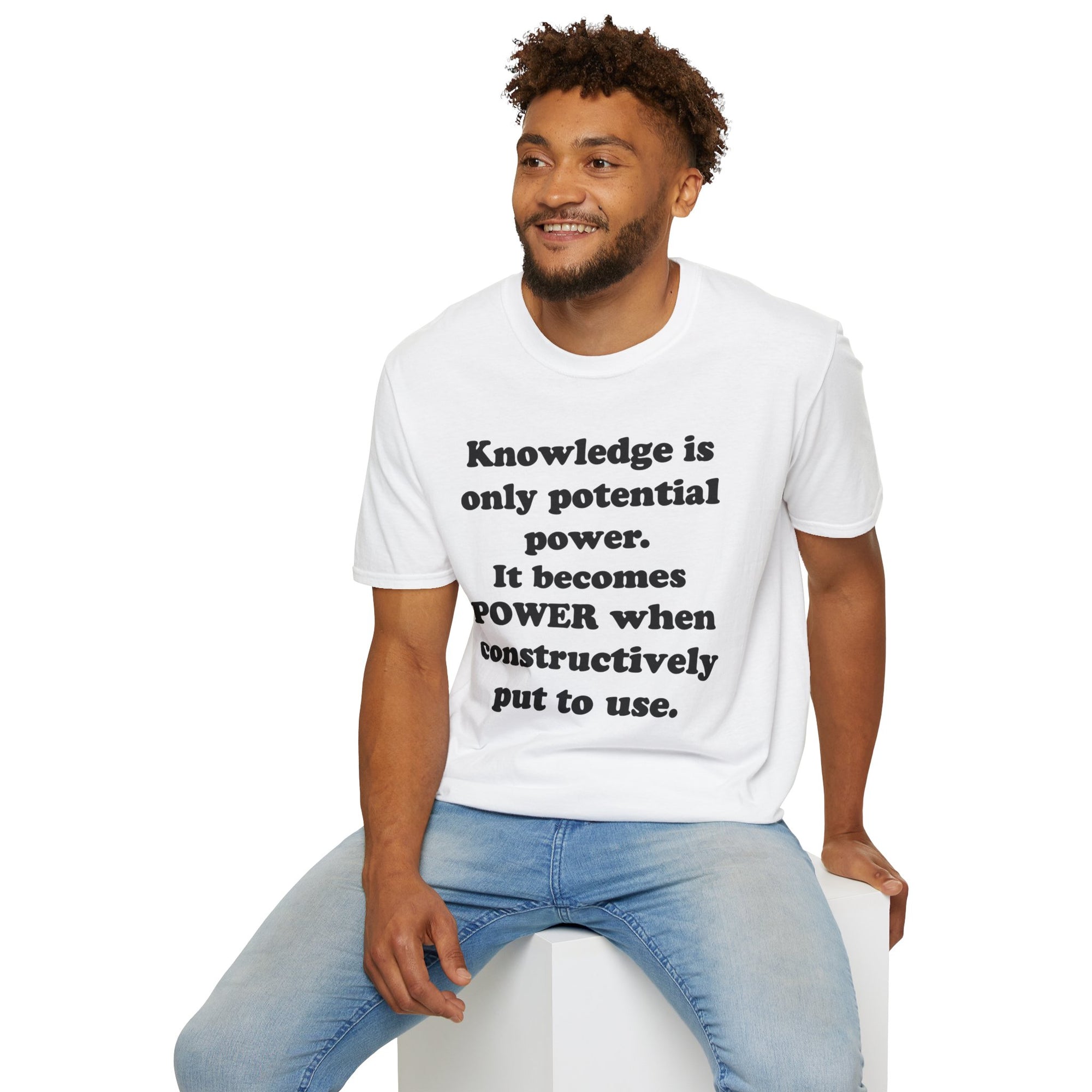 "Knowledge" - "moti-Voice-tion Wear" T-Shirt