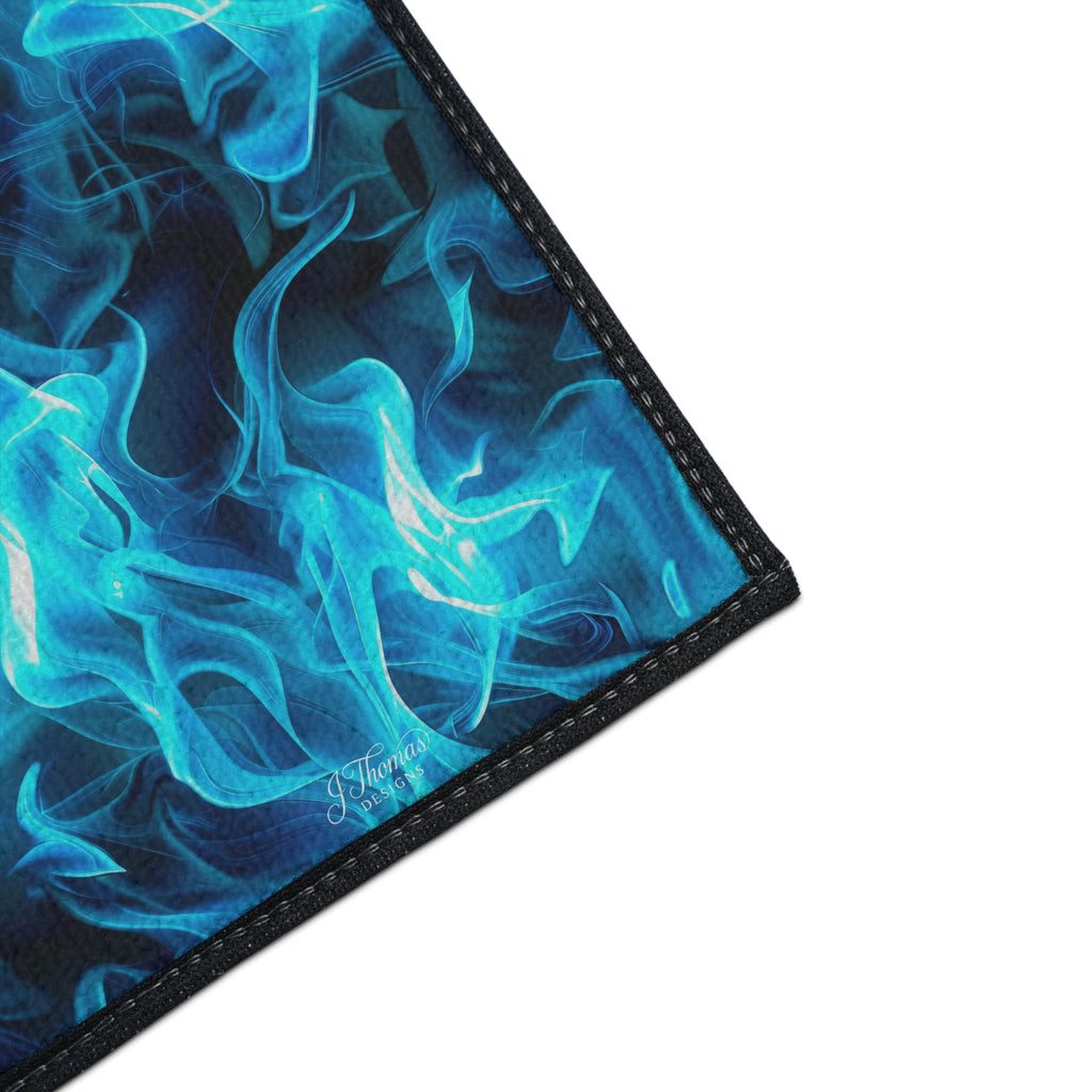 Heavy Duty Floor Mat – Blue Flames