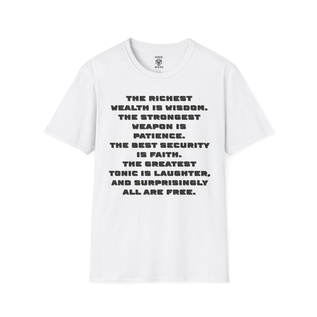 "Intangible Qualities" Quote - "moti-Voice-tion Wear" T-Shirt #2