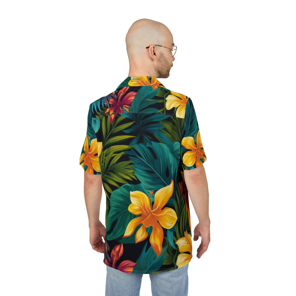 "All-Over Print" Hawaiian Button-Down Shirt