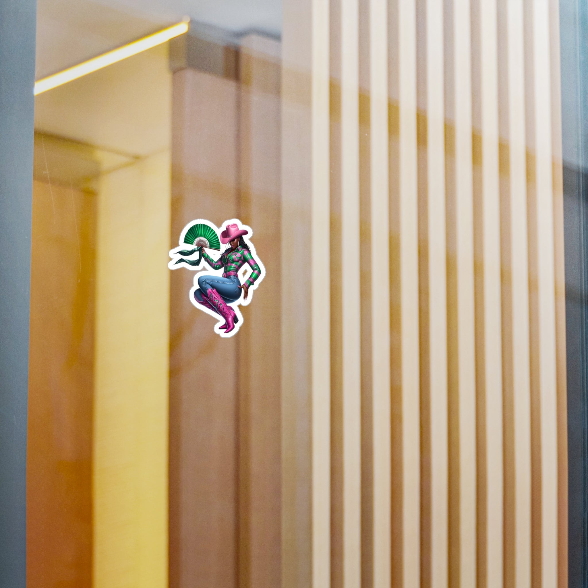 Clack Fan Lady Vinyl Decal