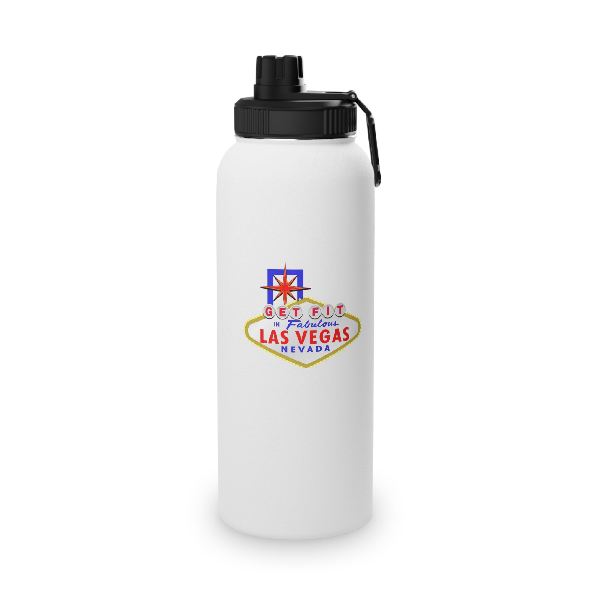 "Get Fit" Las Vegas Sign Stainless Steel Water Bottle