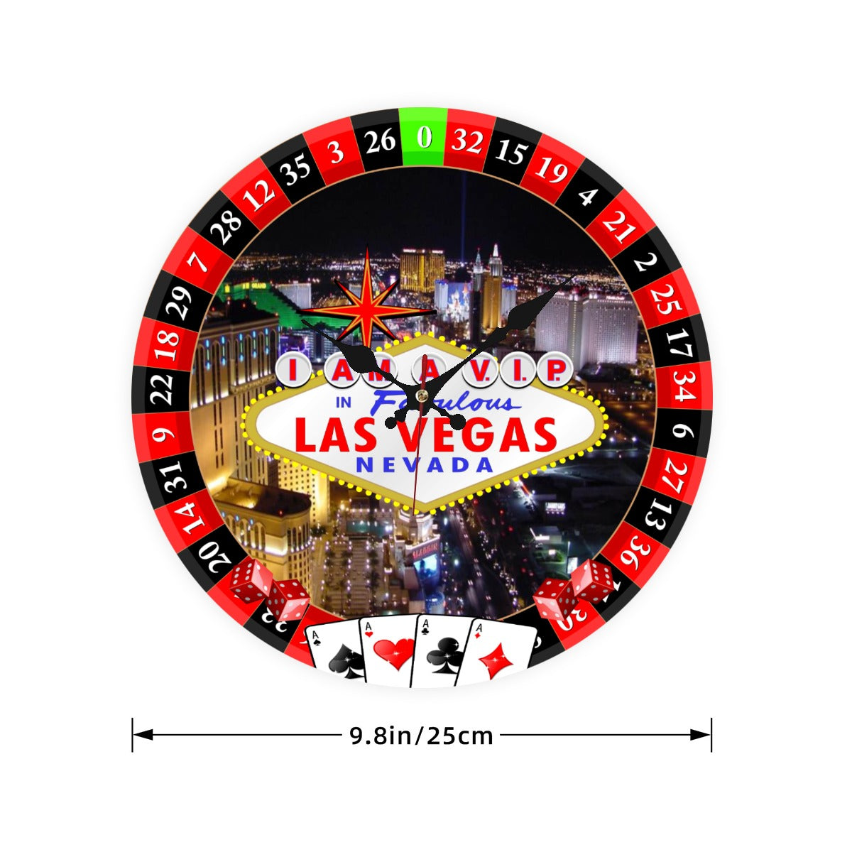 "All Over Print" Wooden U.S. Wall Clock