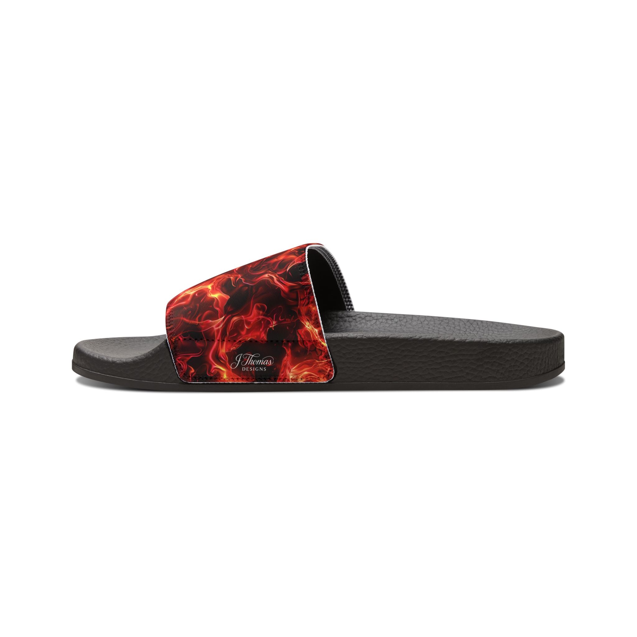 "All-Over Print" Red Flame Men's Removable-Strap Sandals