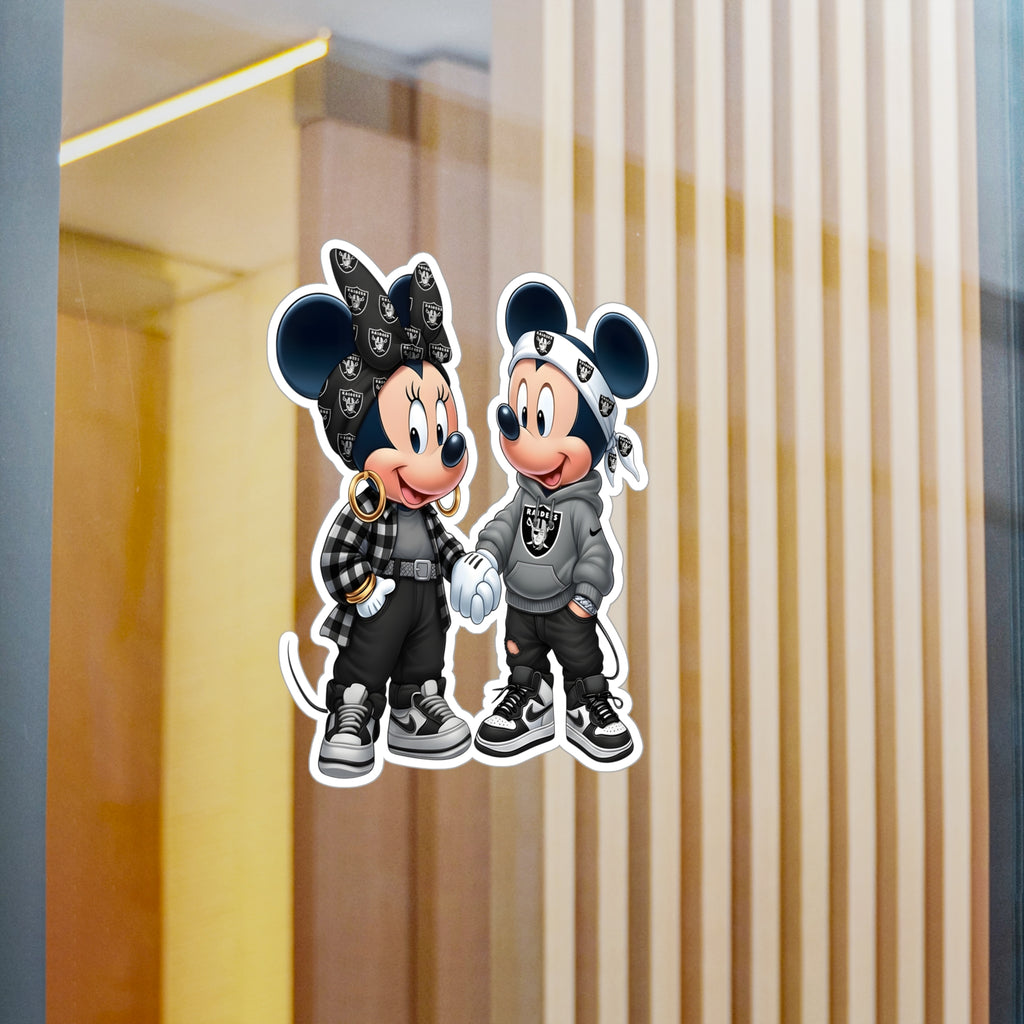 Minnie & Mickey Mouse - Raiders Vinyl Decal