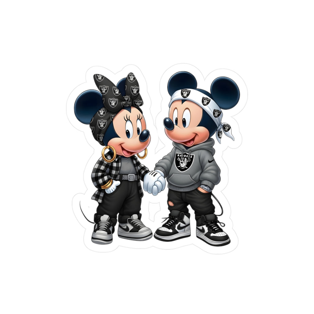 Minnie & Mickey Mouse - Raiders Vinyl Decal