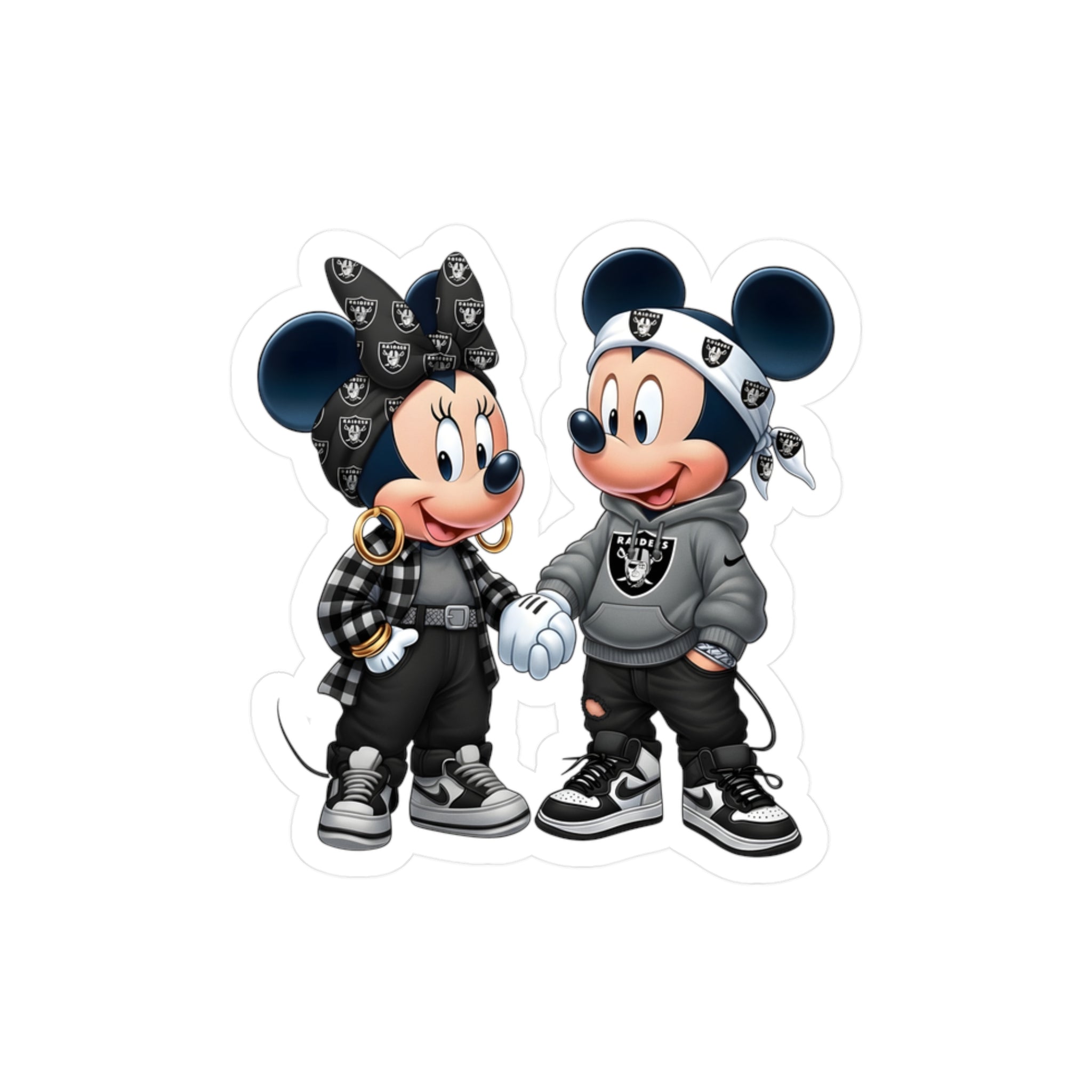 Minnie & Mickey Mouse - Raiders Vinyl Decal