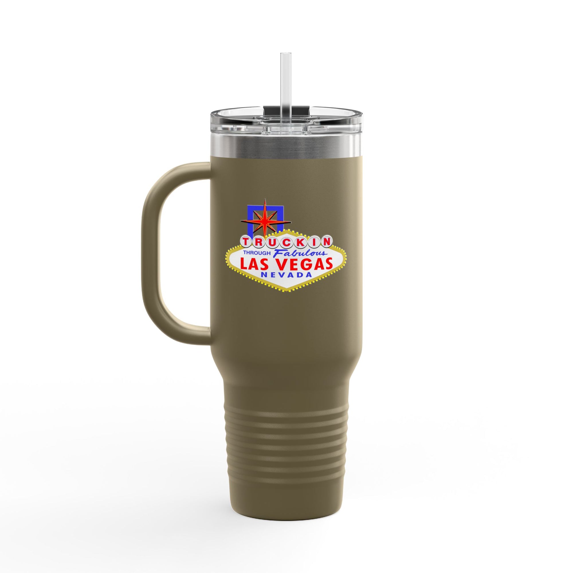 "Truckin Through" Las Vegas Sign 40oz Insulated Travel Mug | Tumbler