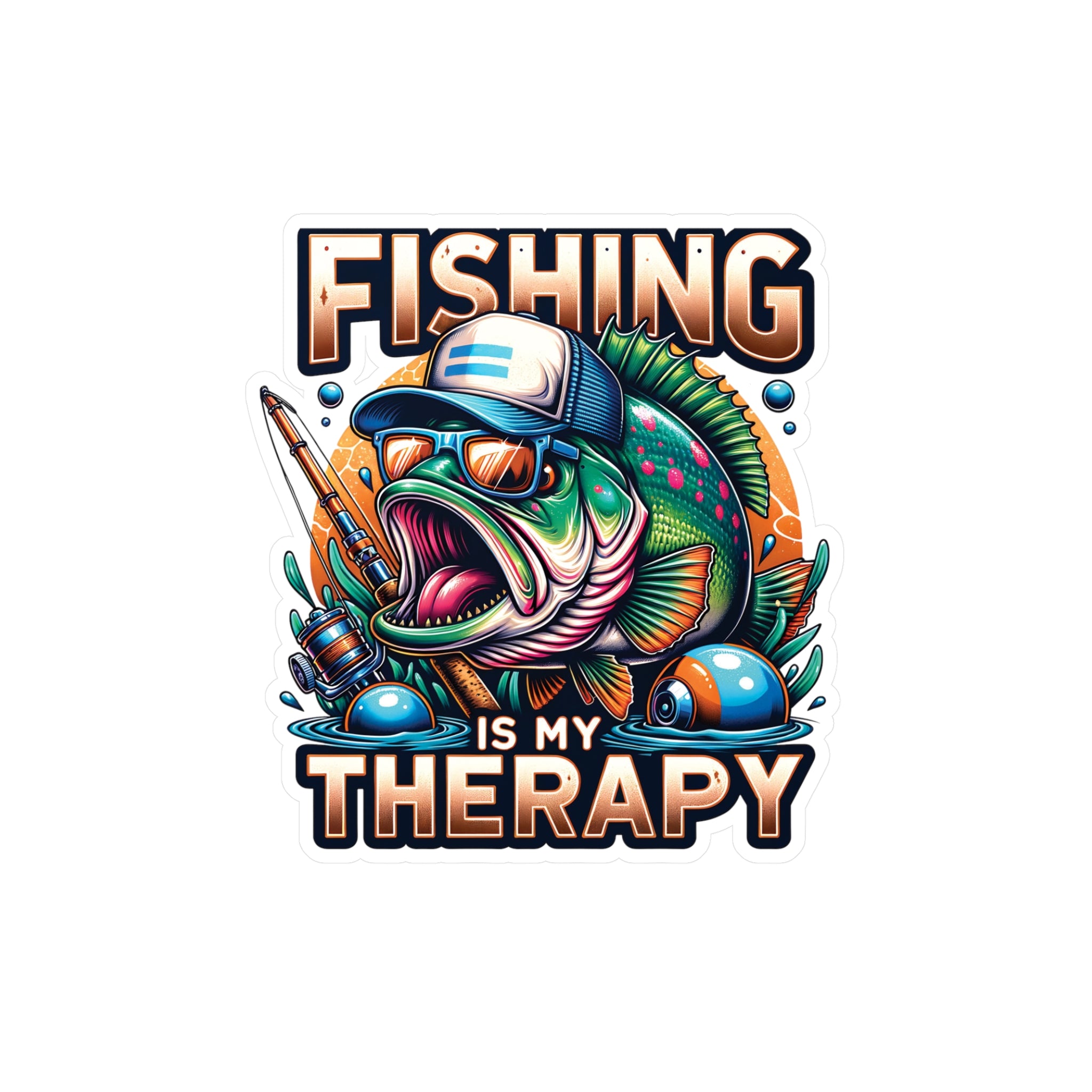 Fishing Is My Therapy Vinyl Decal
