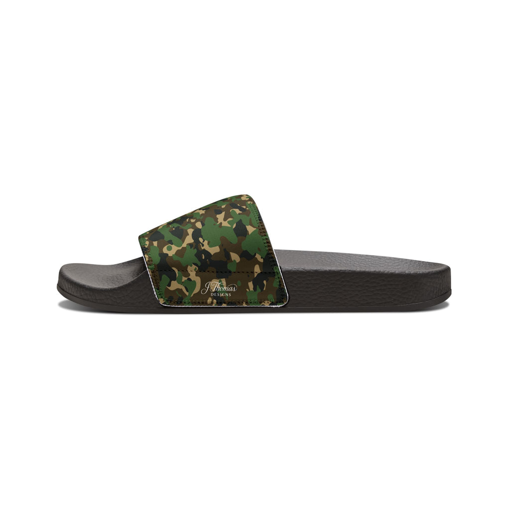 "All-Over Print" - Green Camo Men's Removable-Strap Sandals