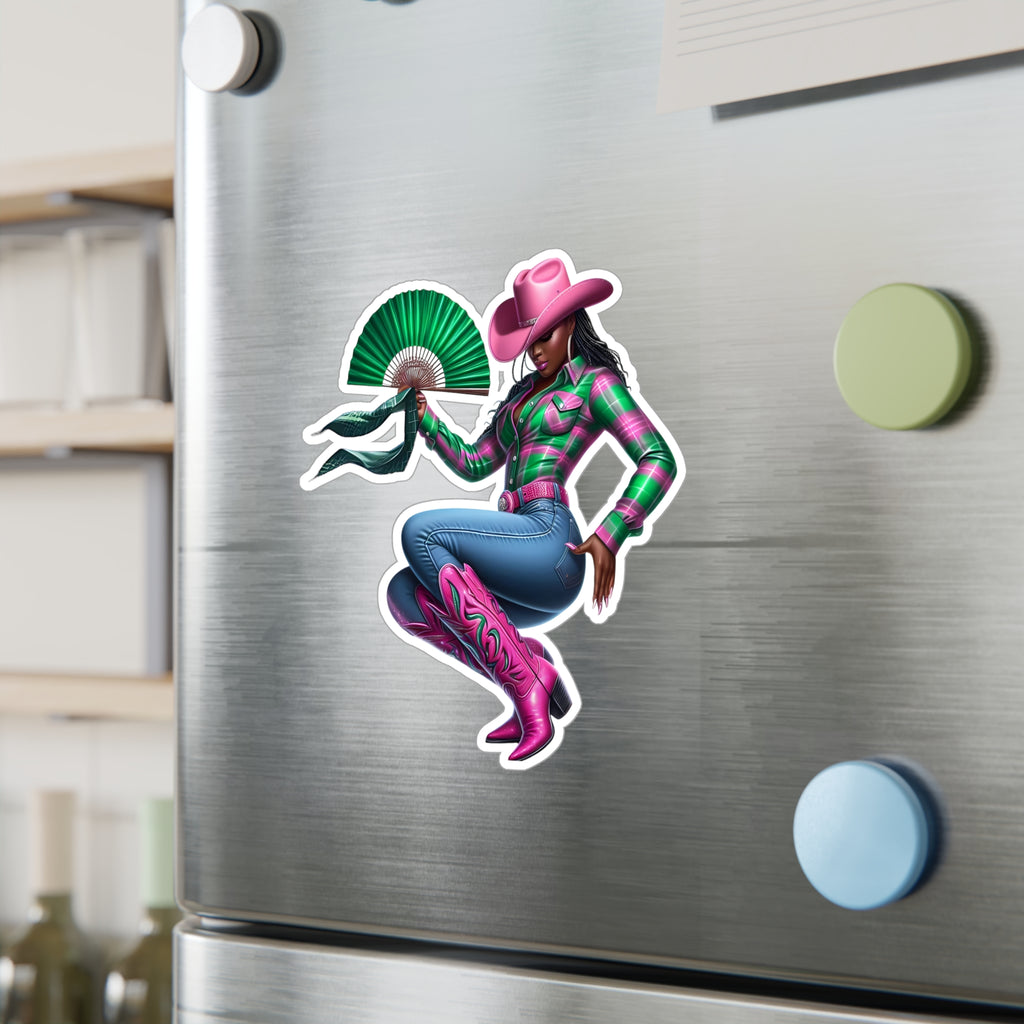 Clack Fan Lady Vinyl Decal