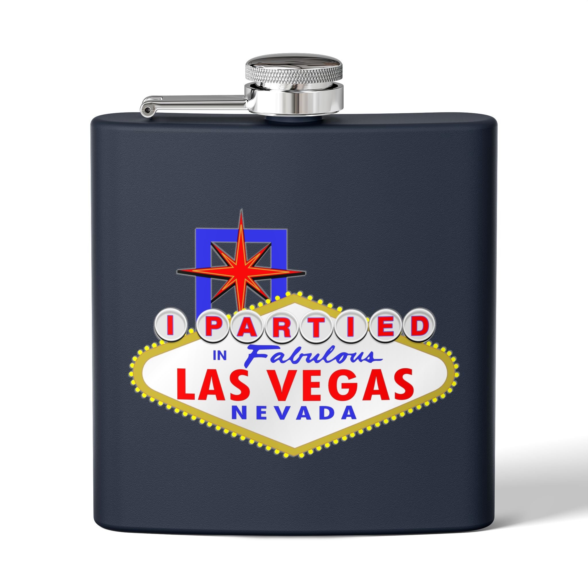 "I Partied" Las Vegas Sign 6oz Flask