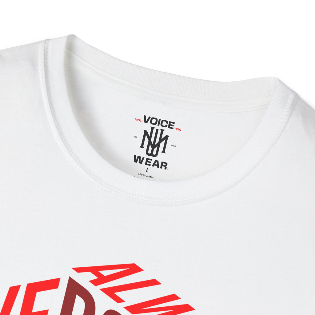 "Overcome Every Challenge (Red)" - "moti-Voice-tion Wear" T-Shirt