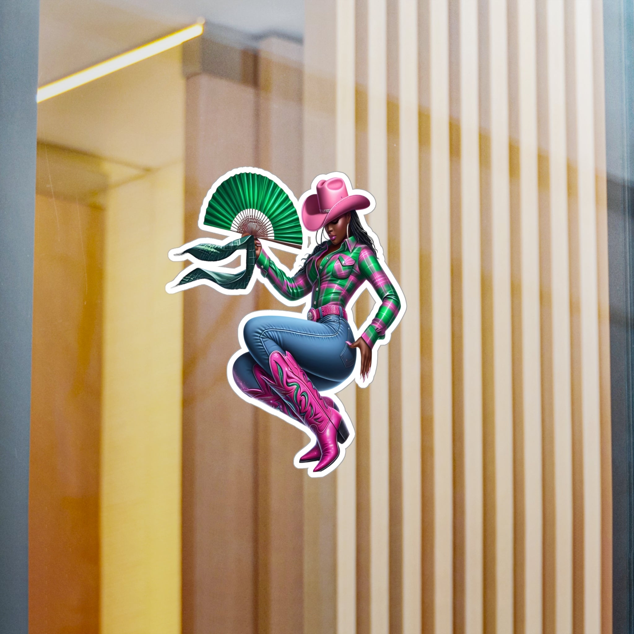 Clack Fan Lady Vinyl Decal