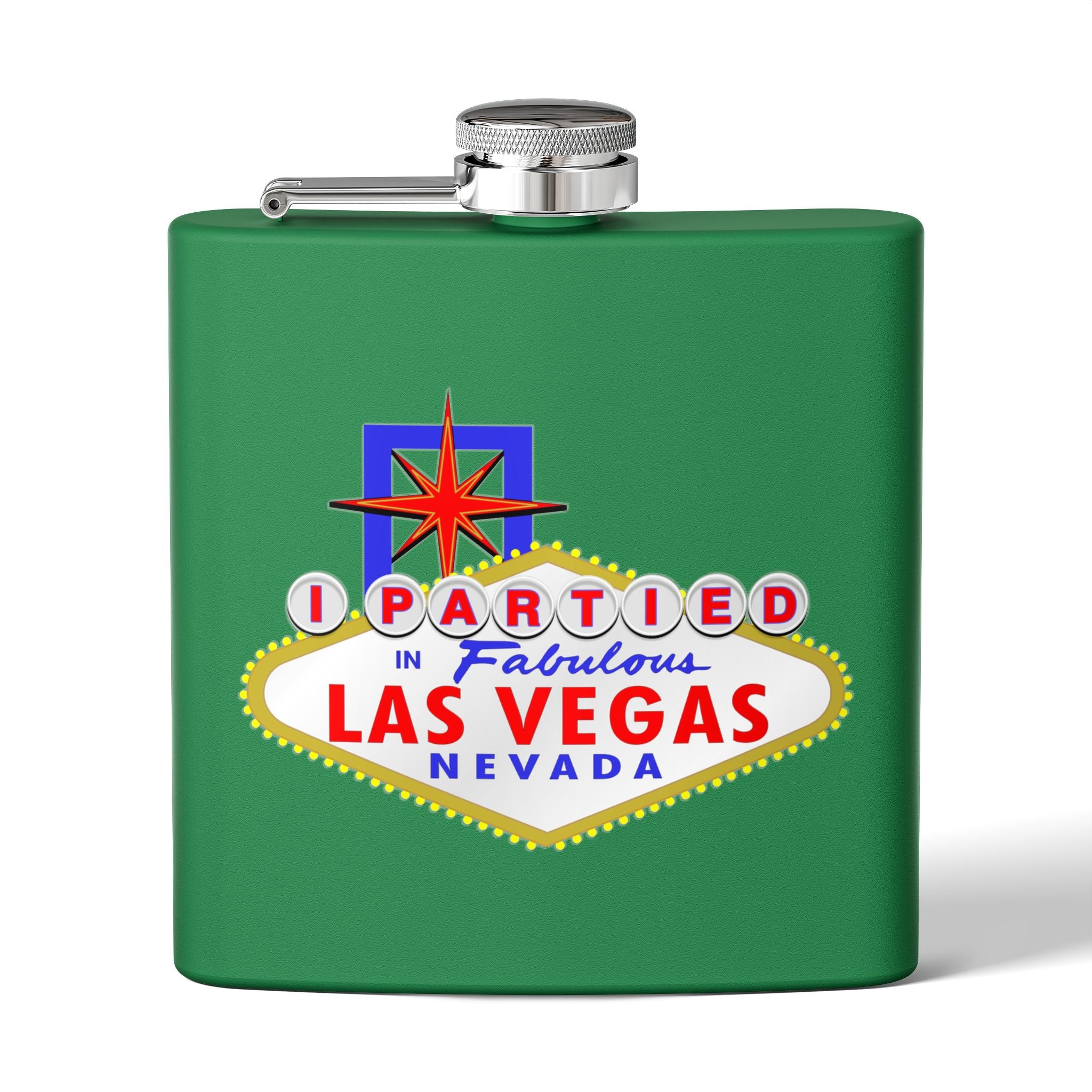 "I Partied" Las Vegas Sign 6oz Flask