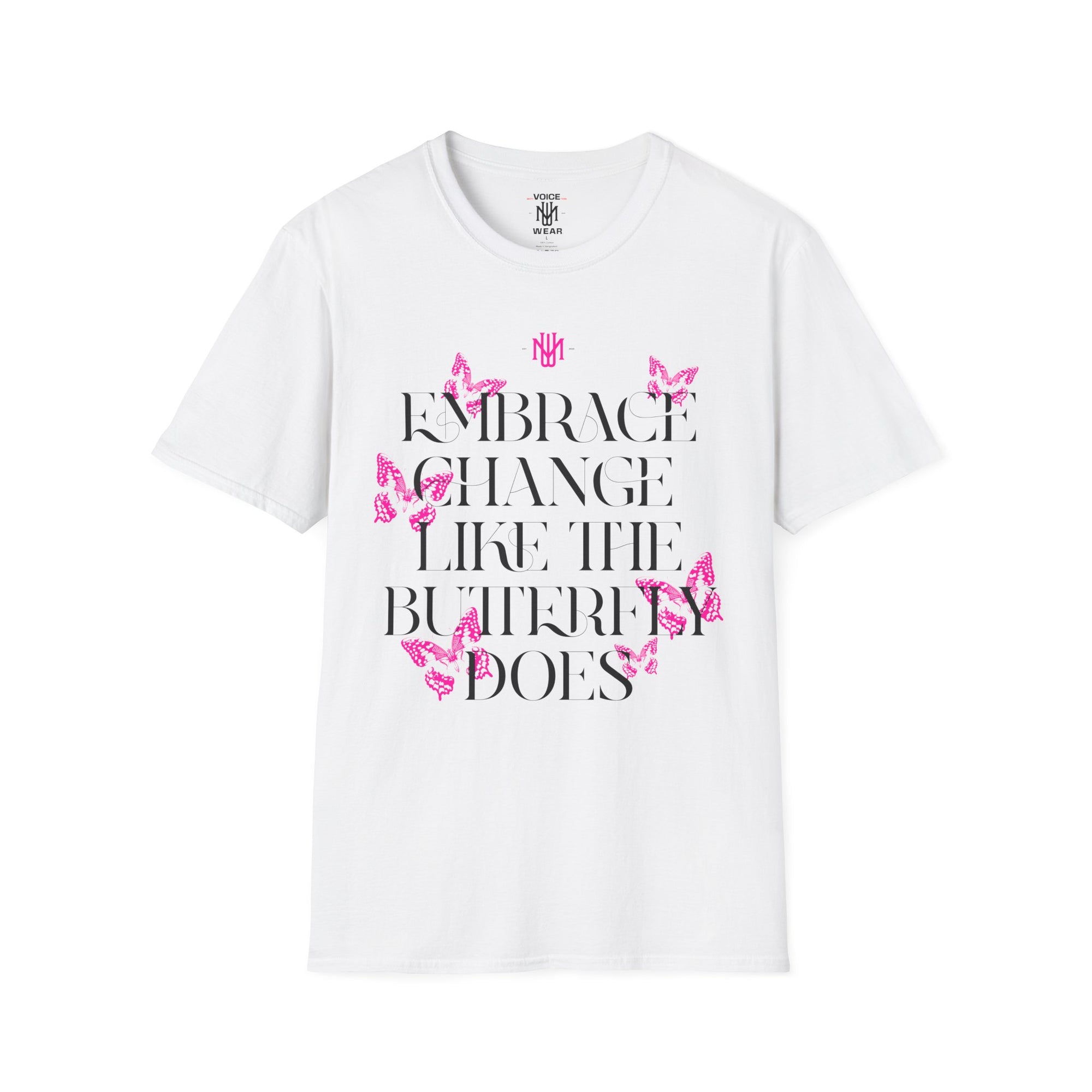 "Embrace Change" - Pink - "moti-Voice-tion Wear" T-Shirt