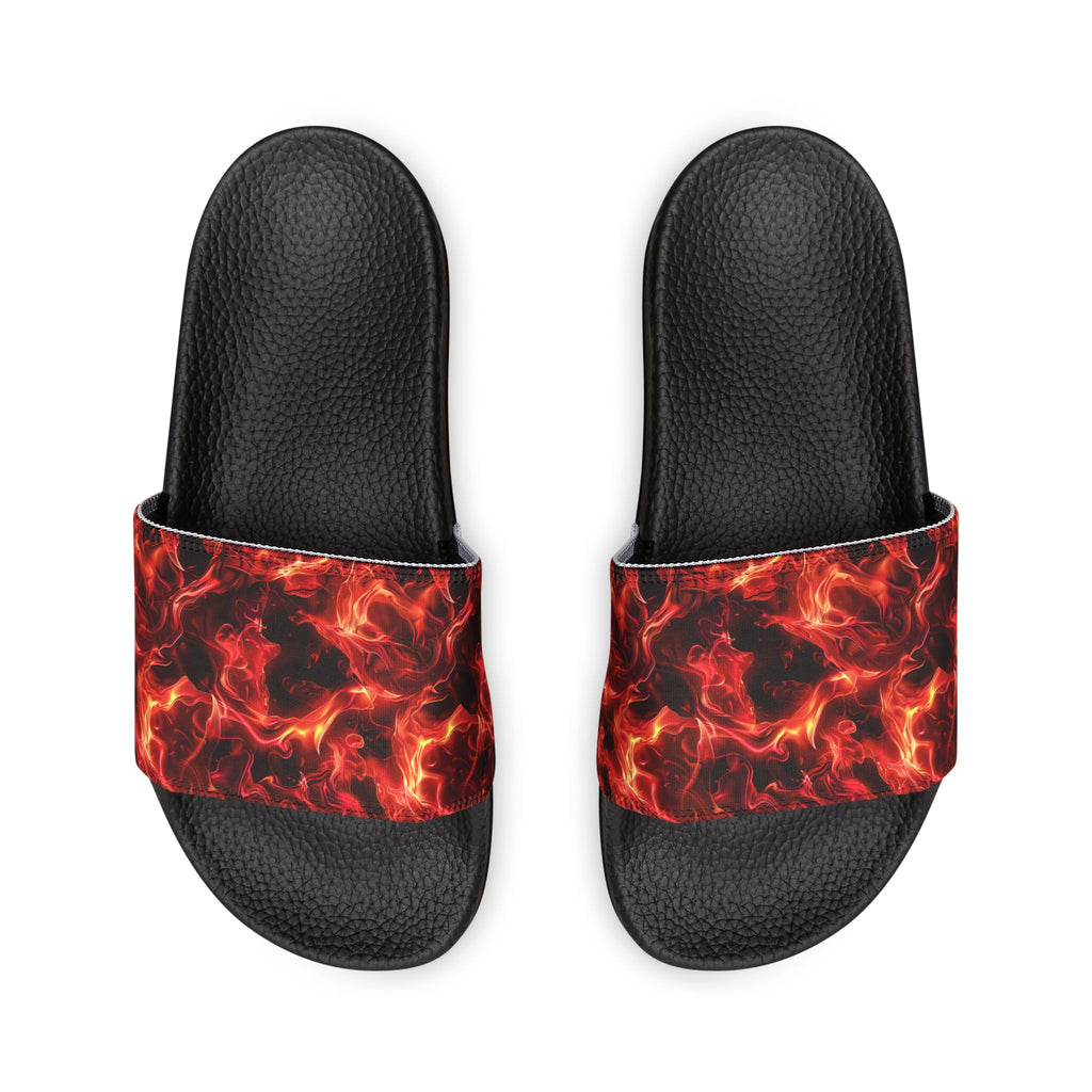 "All-Over Print" Red Flame Men's Removable-Strap Sandals