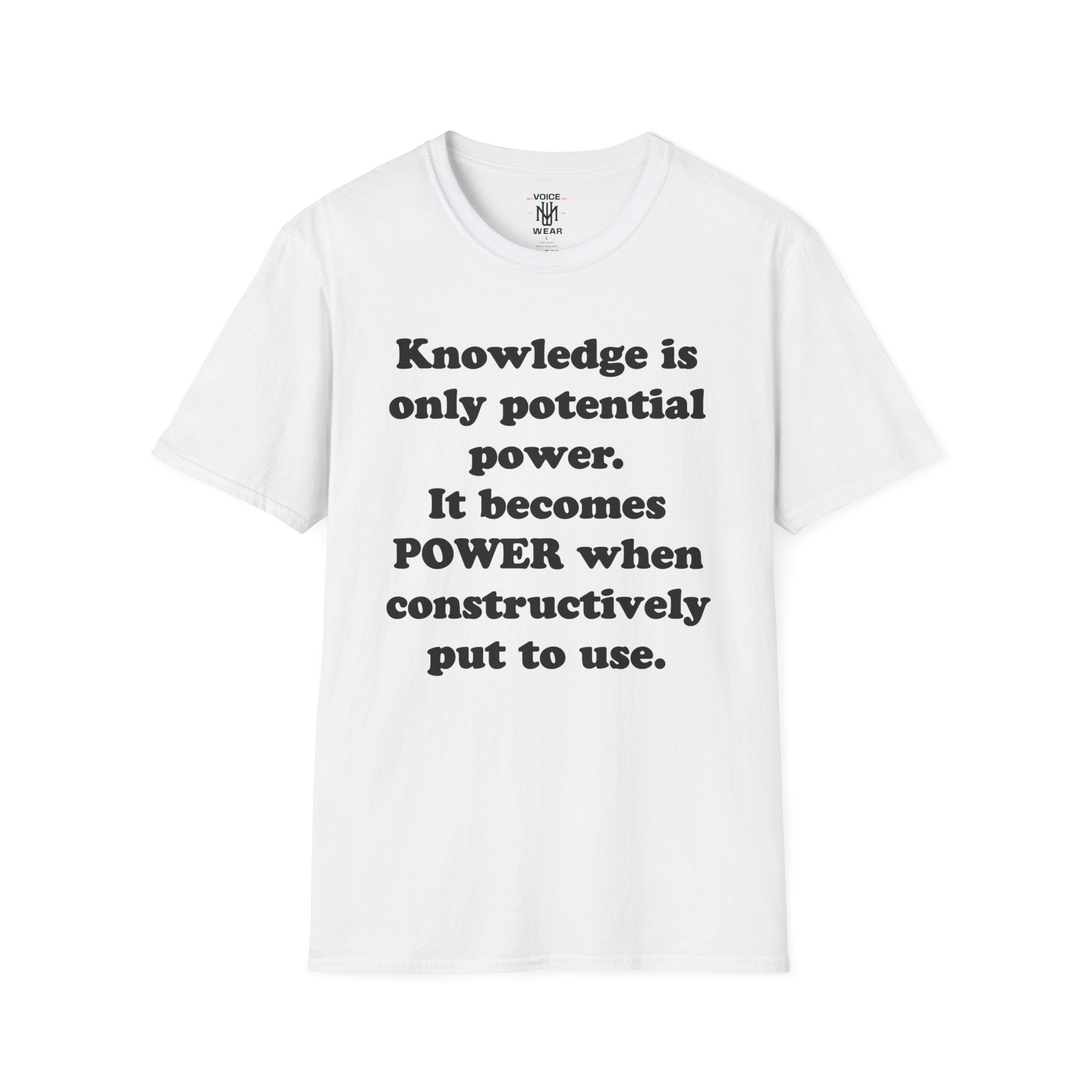 "Knowledge" - "moti-Voice-tion Wear" T-Shirt