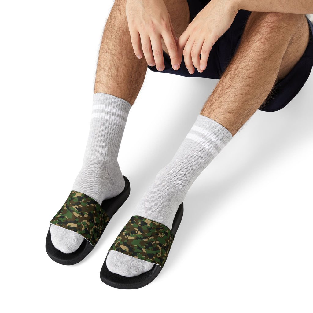 "All-Over Print" - Green Camo Men's Removable-Strap Sandals